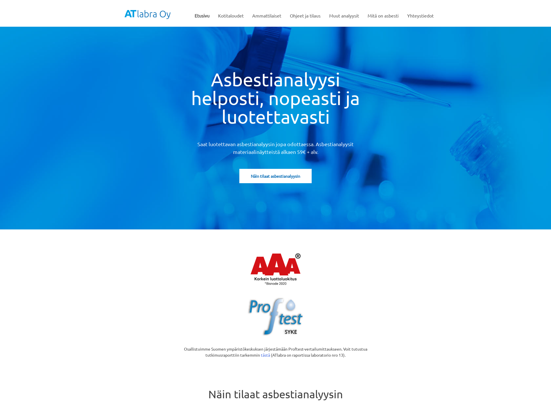 Skärmdump för atlabra.fi