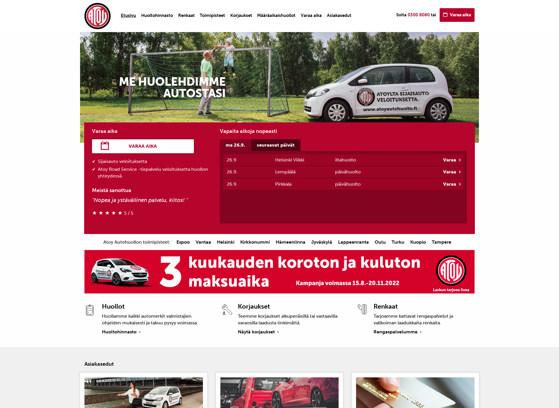 Screenshot for atoiautohuolto.fi