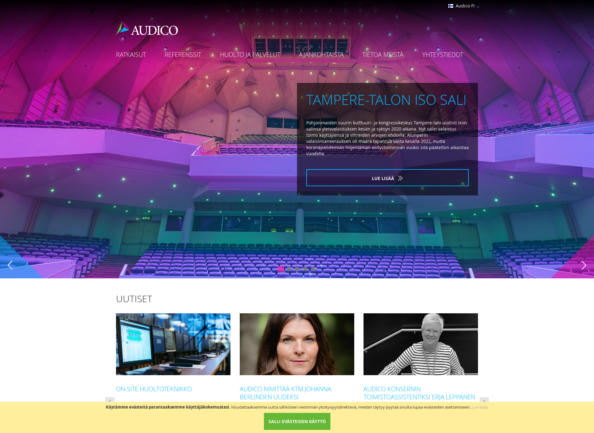 Screenshot for audicosystems.fi