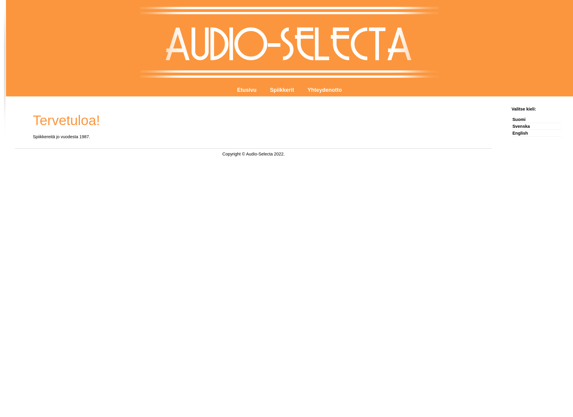 Näyttökuva audio-selecta.fi
