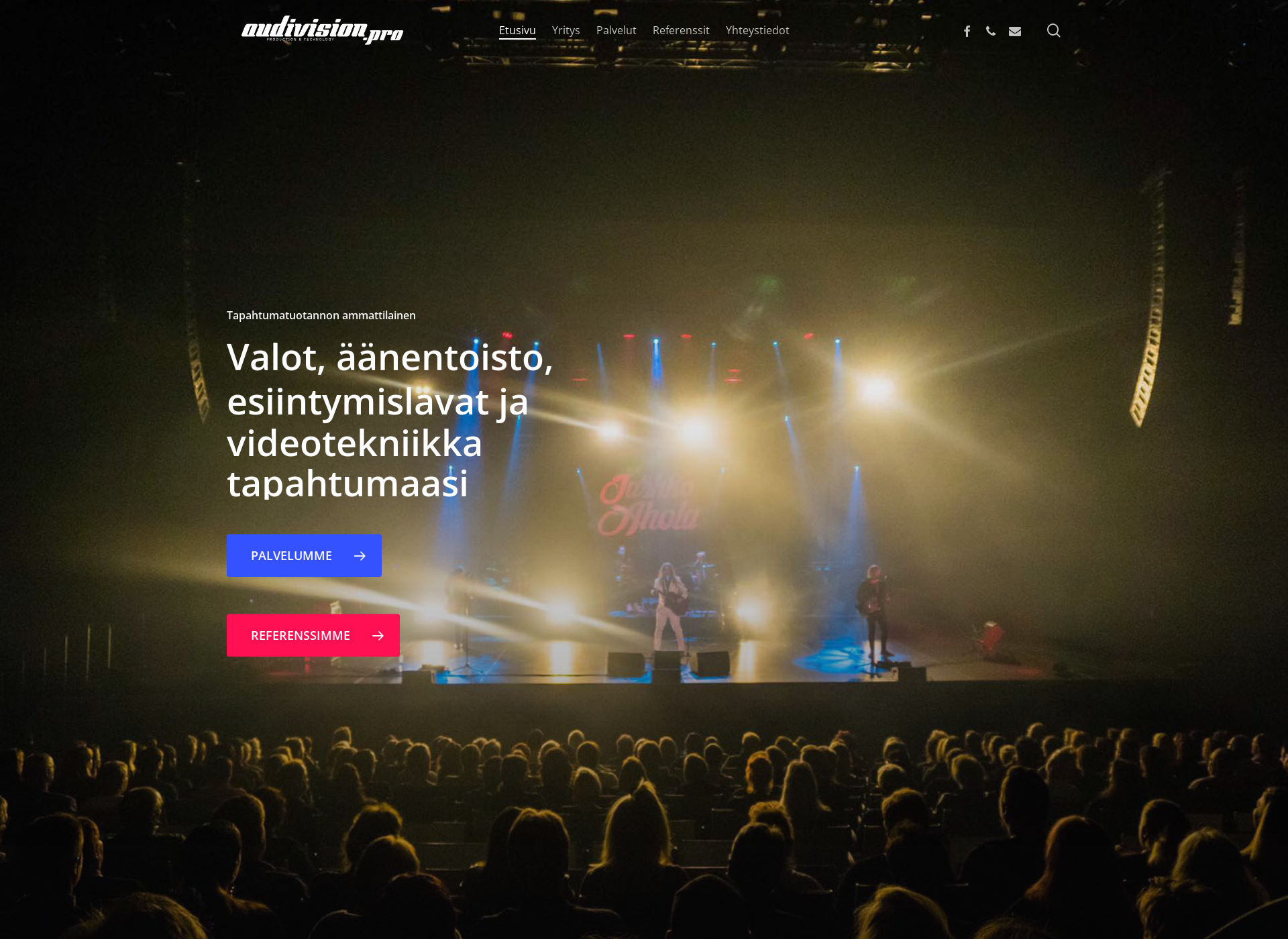 Skärmdump för audiofactory.fi