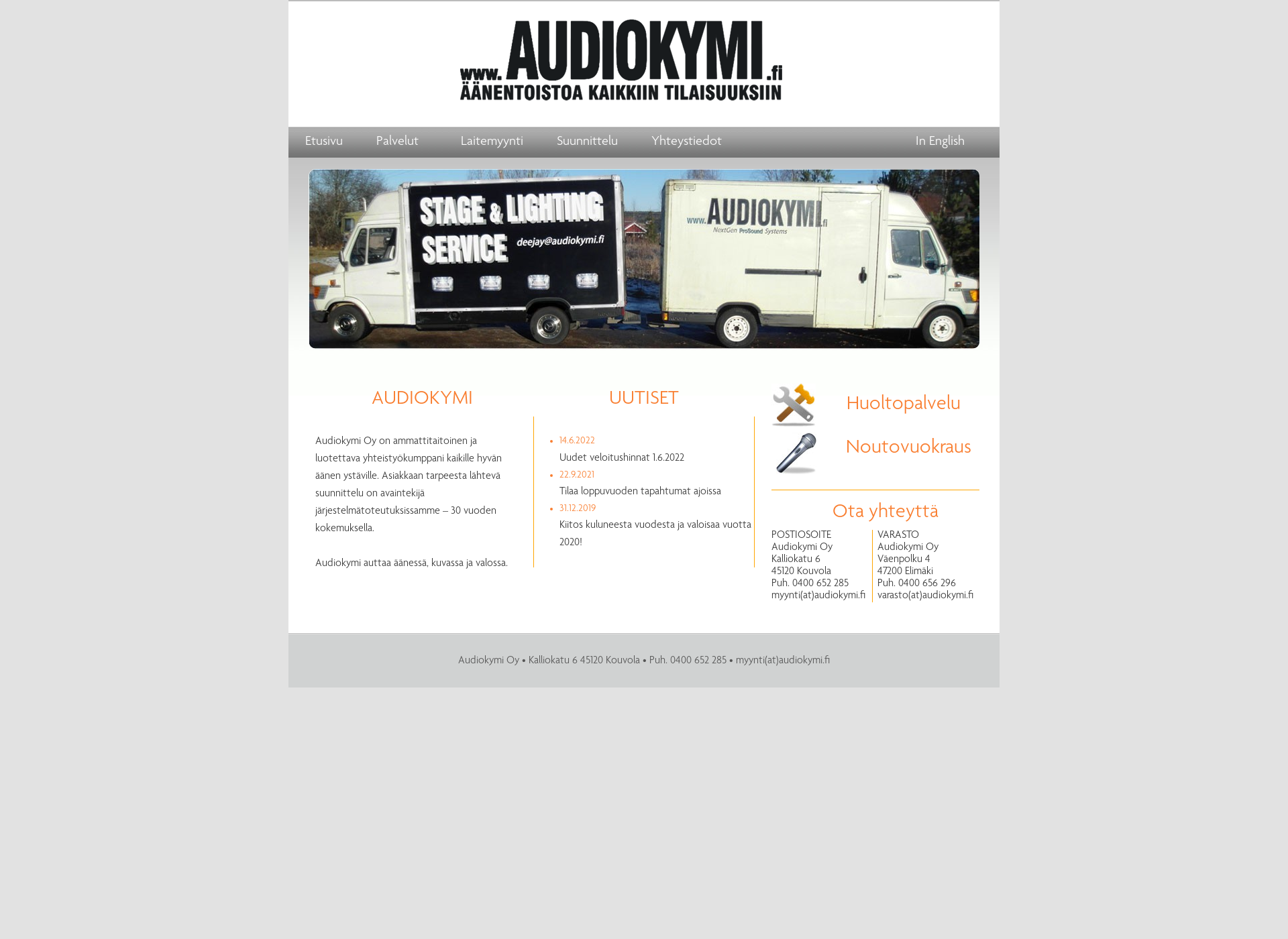 Screenshot for audiokymi.fi