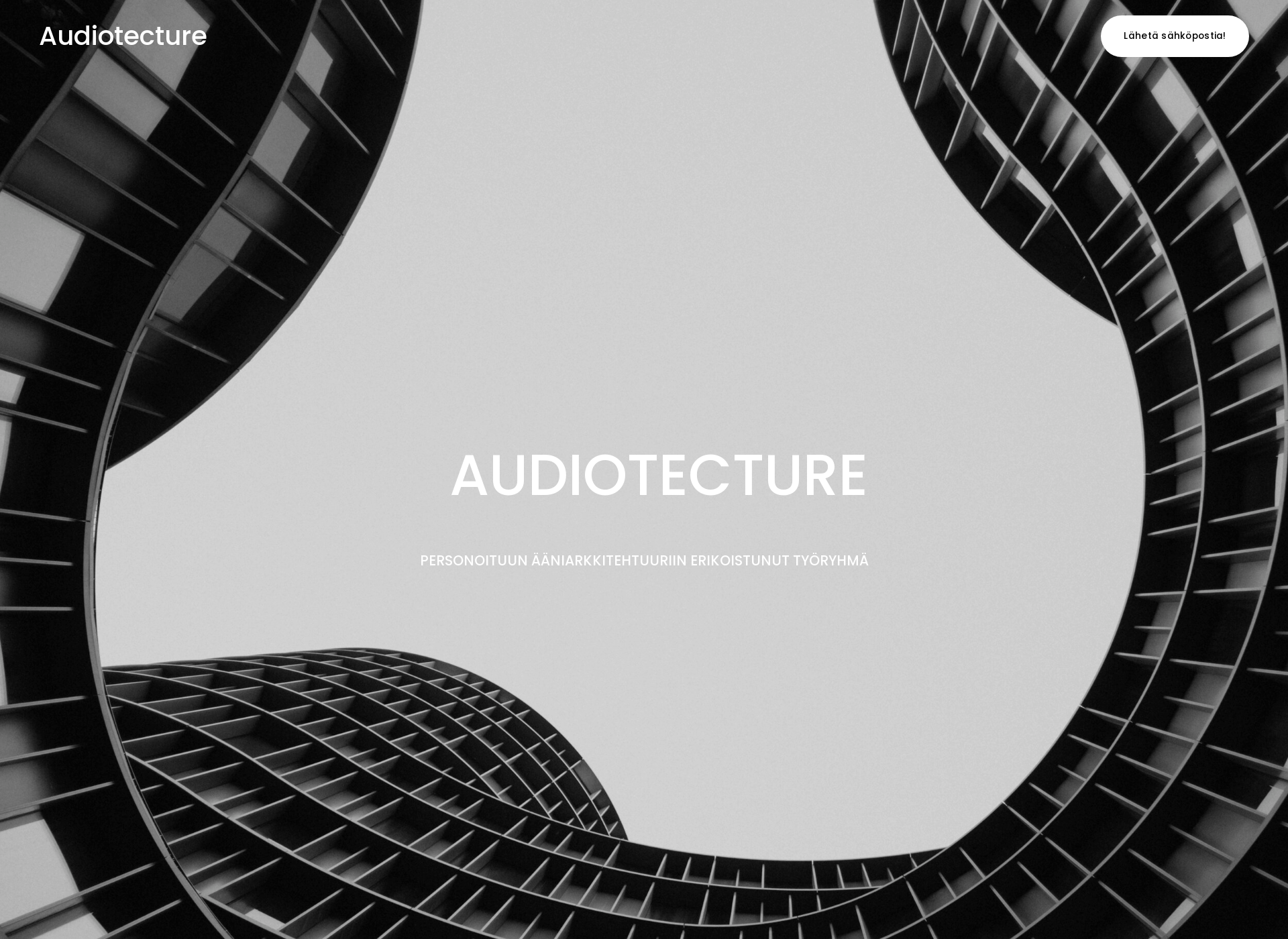 Skärmdump för audiotecture.fi
