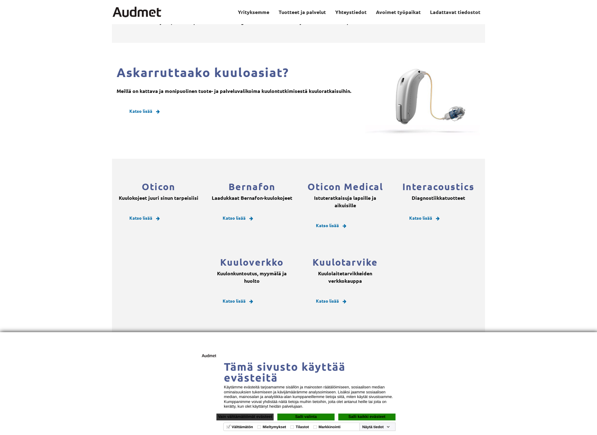 Screenshot for audmet.fi