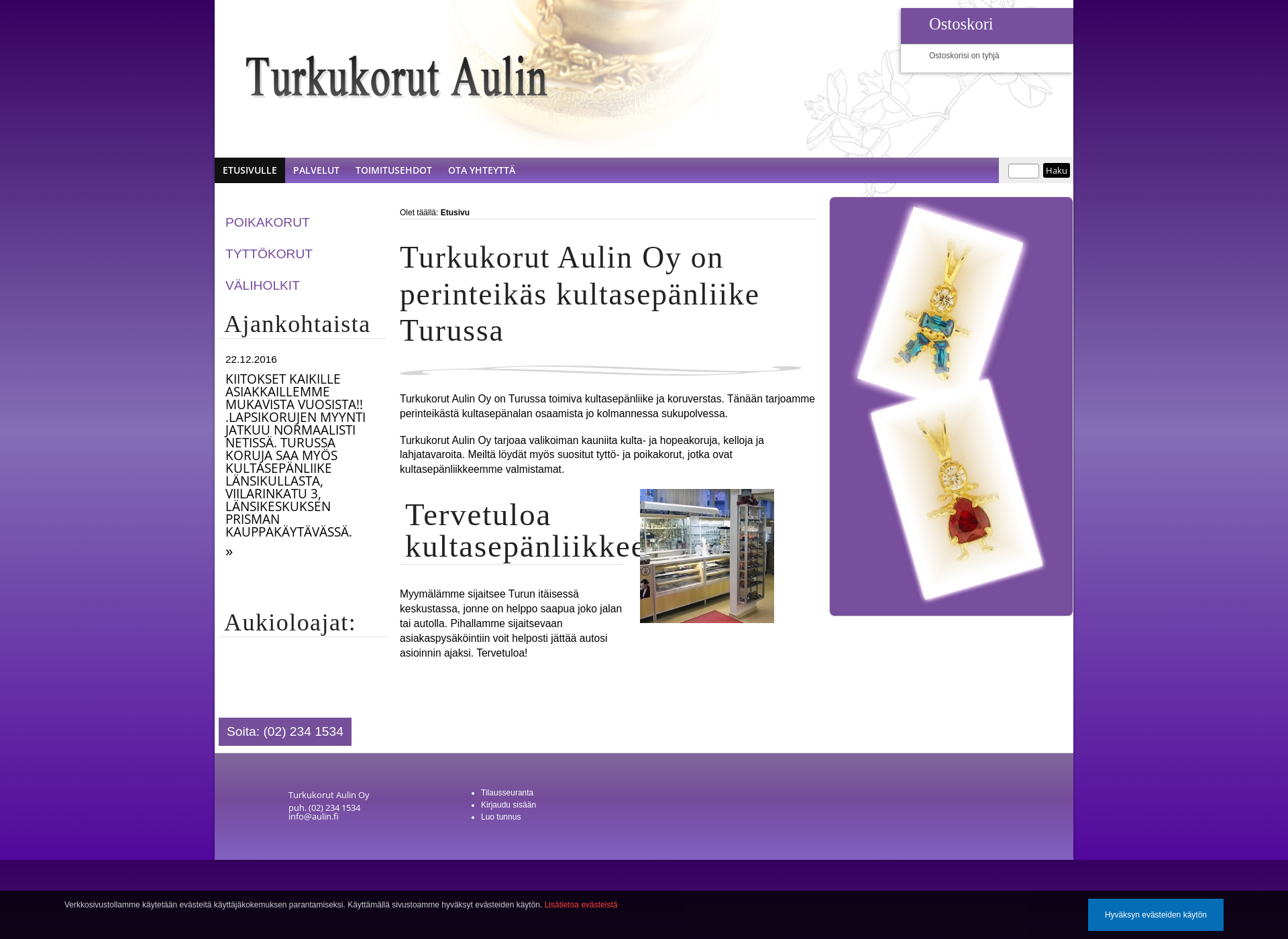 Screenshot for aulin.fi