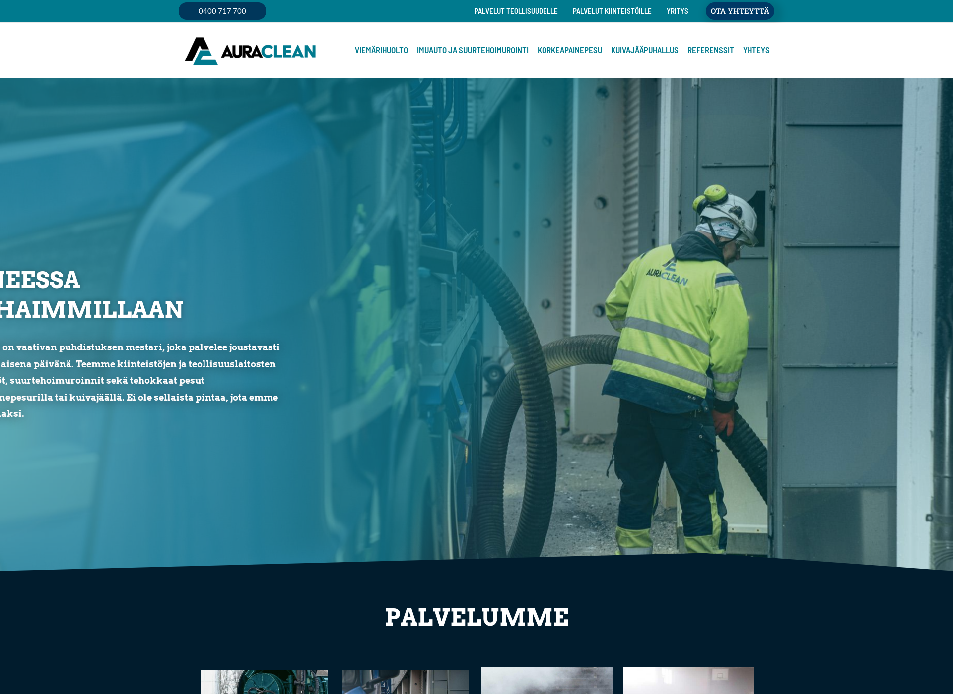 Screenshot for auraclean.fi