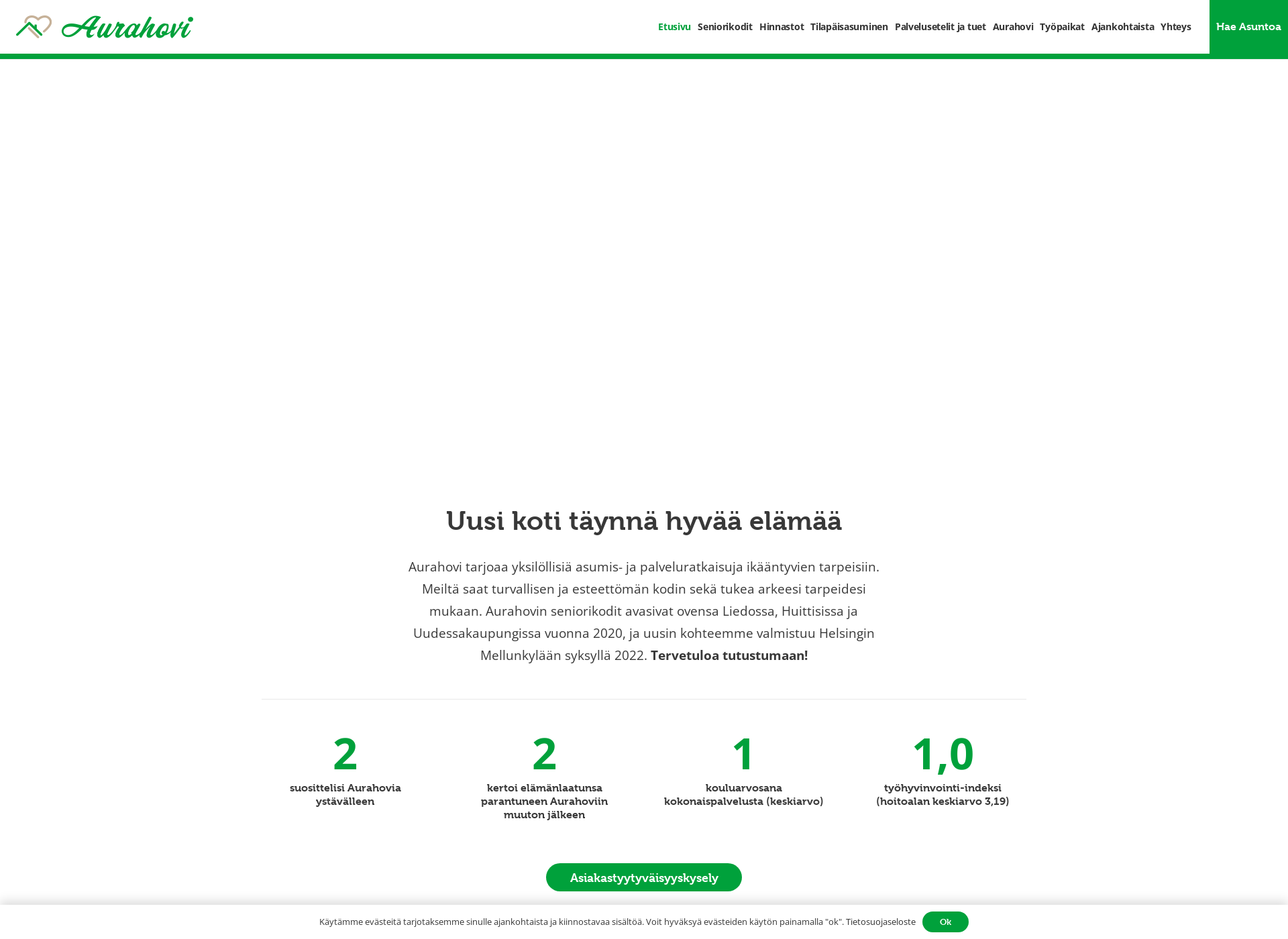 Screenshot for aurahovi.fi