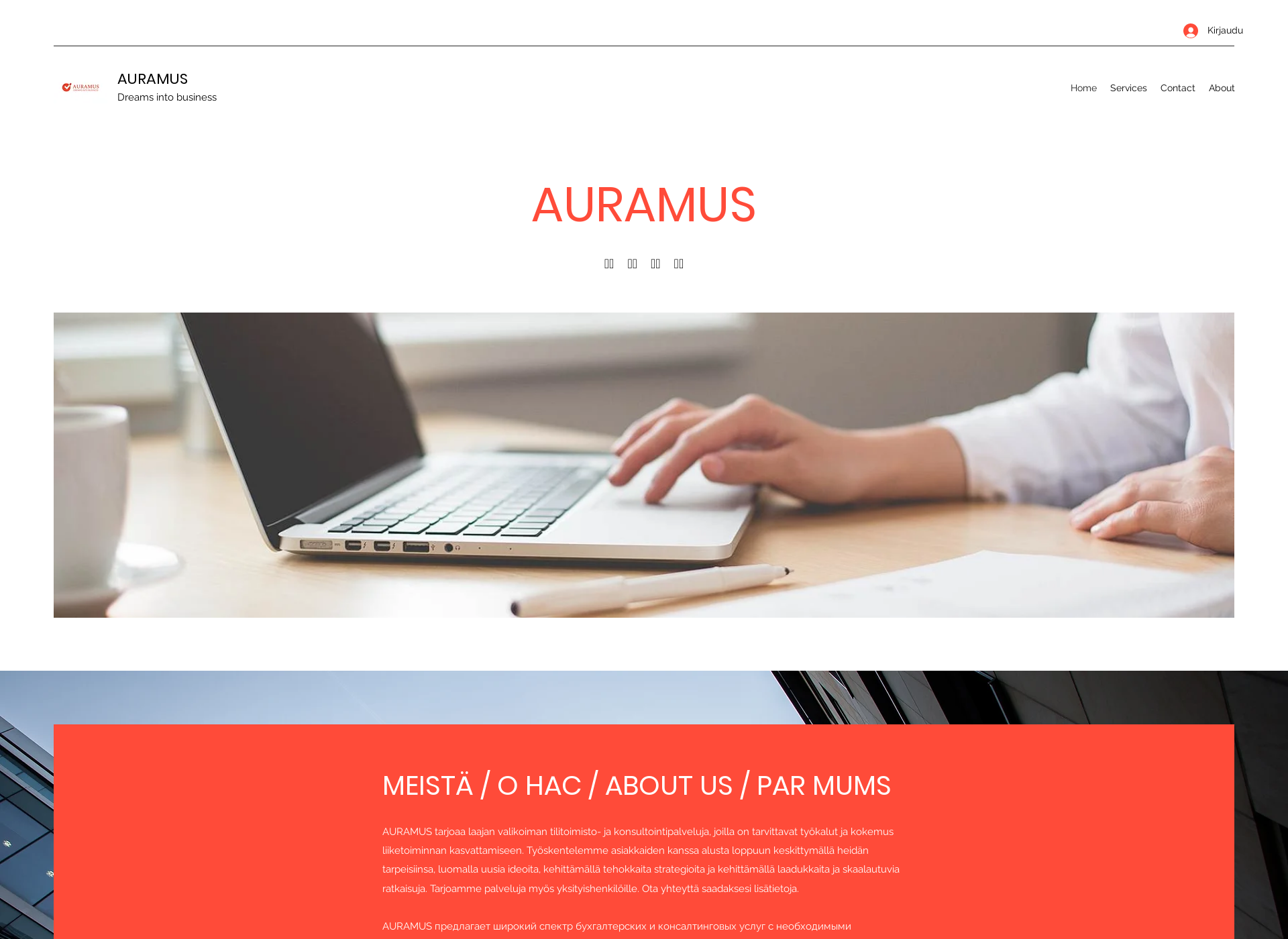 Screenshot for auramus.fi