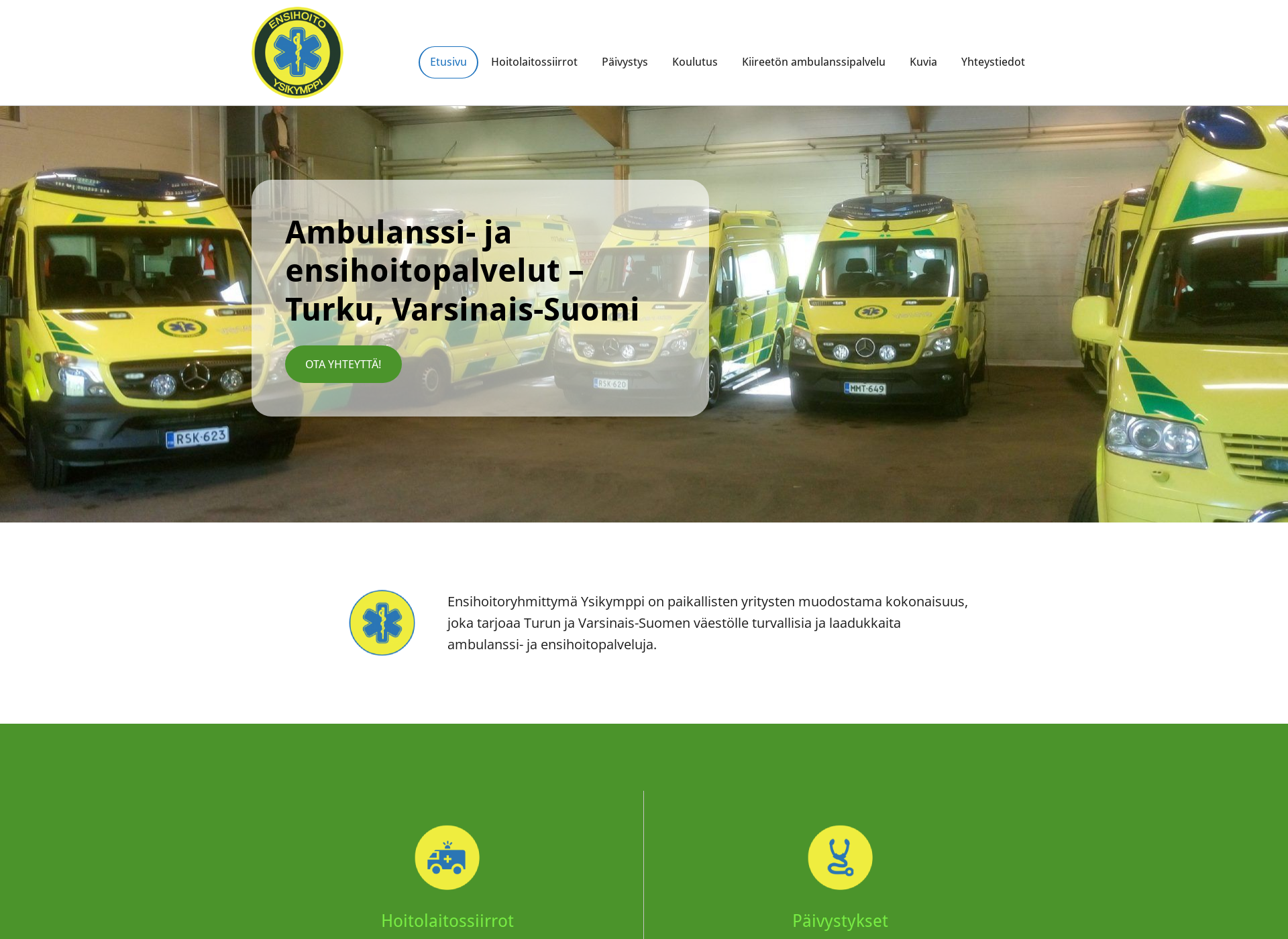 Screenshot for auranmaanambulanssi.fi