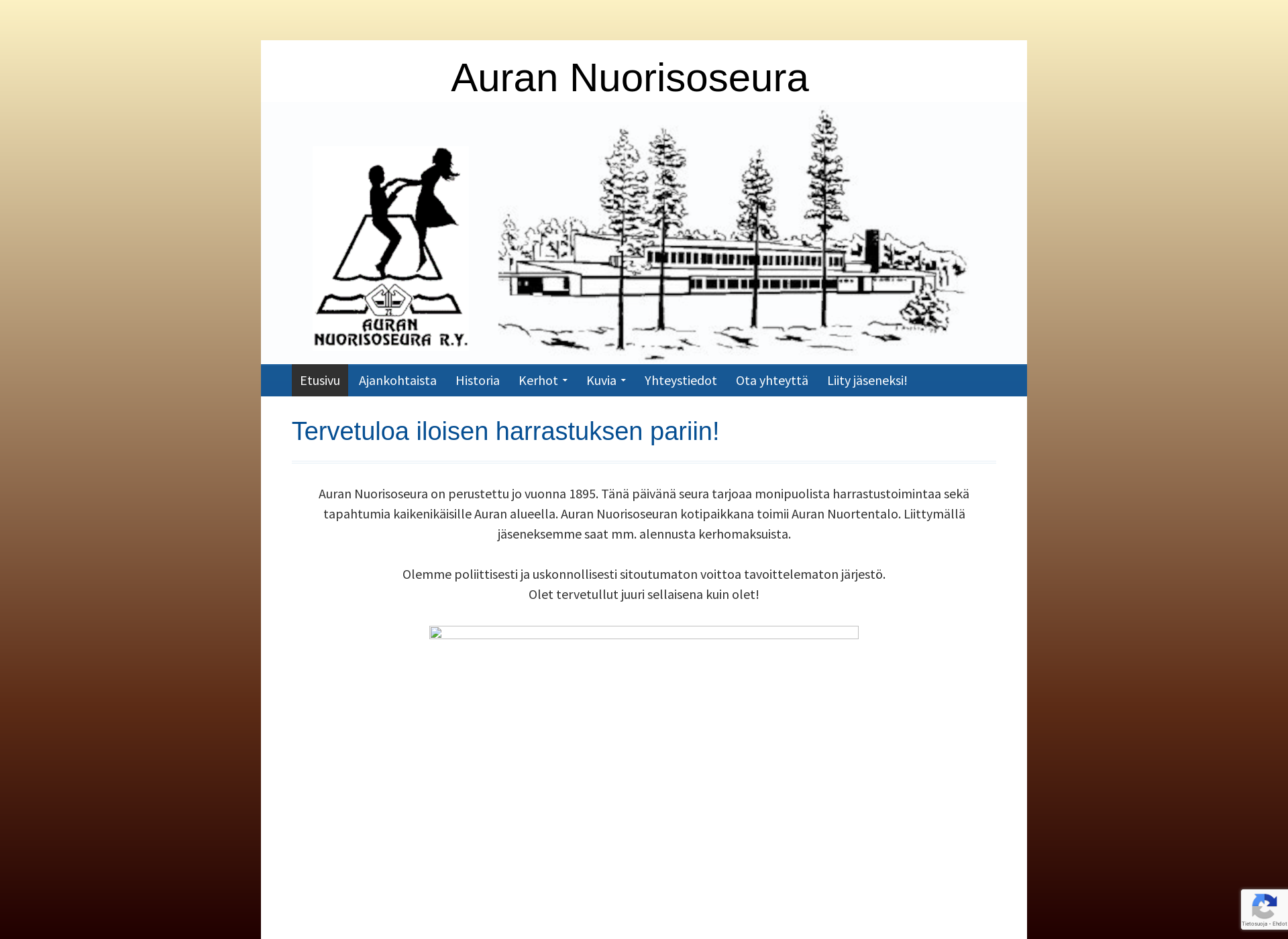 Skärmdump för aurannuorisoseura.fi