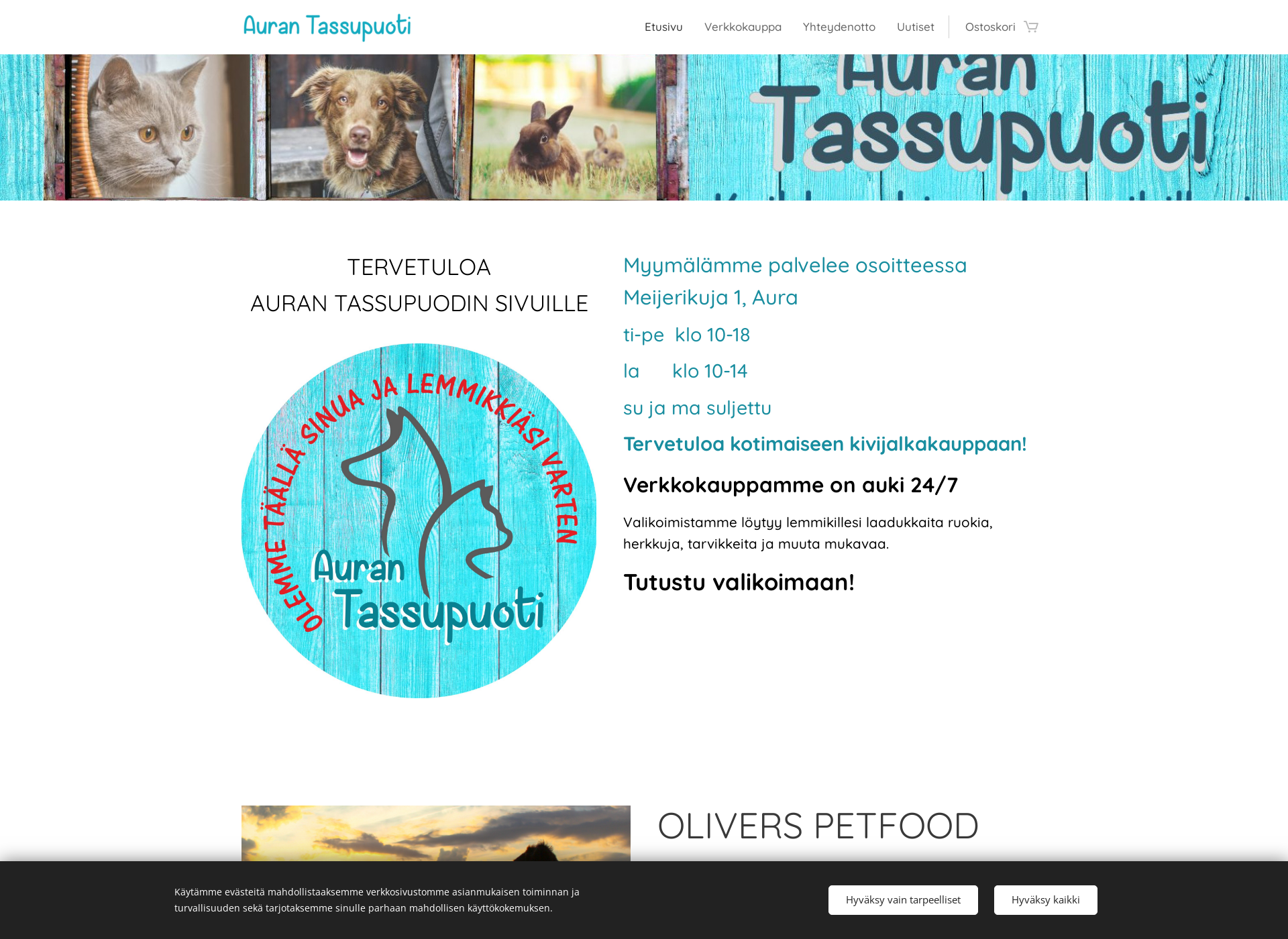 Screenshot for aurantassupuoti.fi