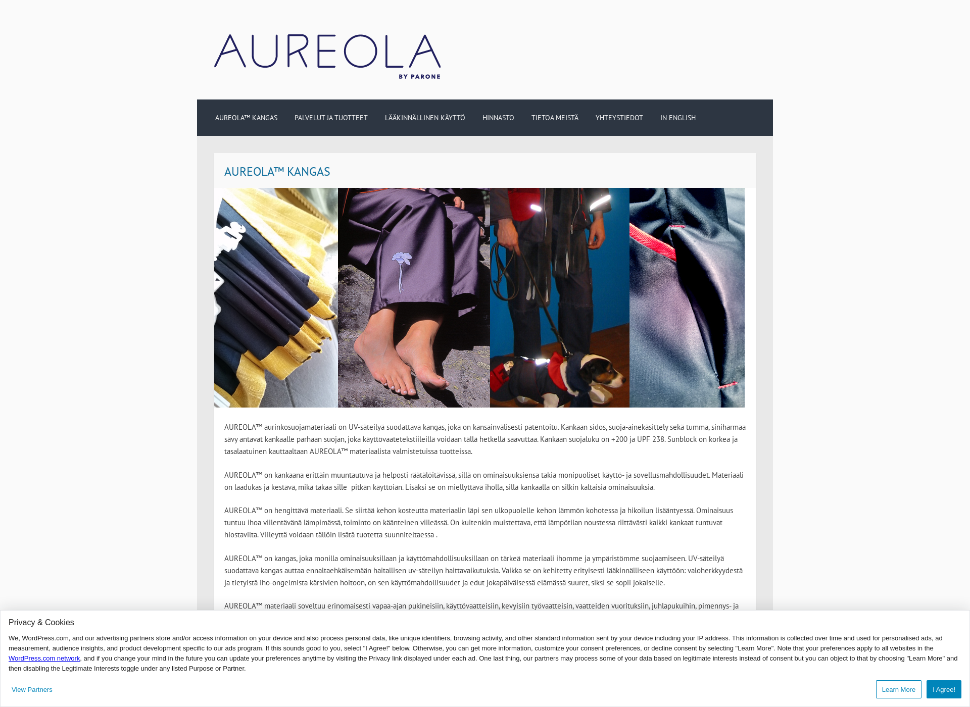 Screenshot for aureola.fi