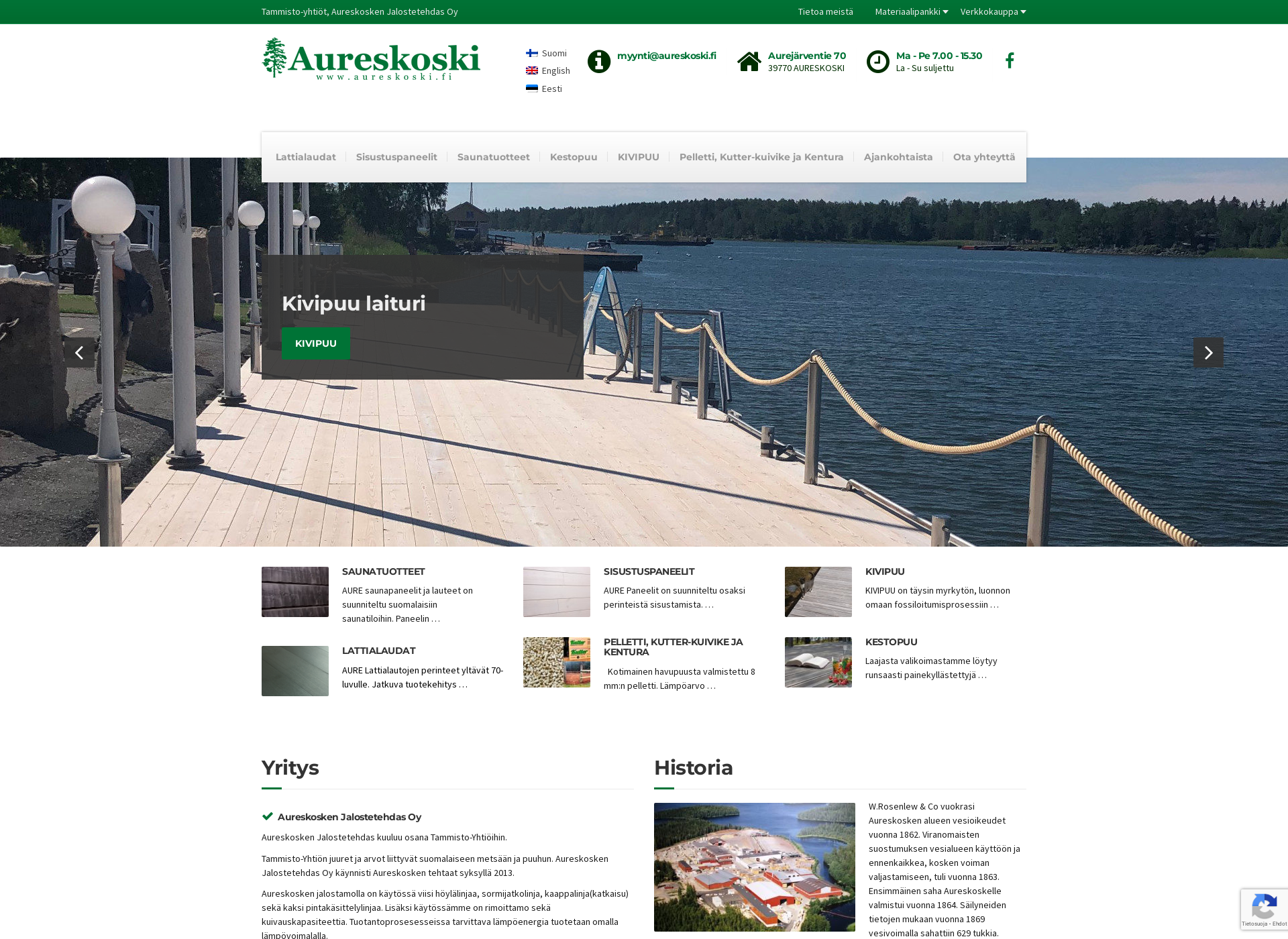 Screenshot for aureskoski.fi