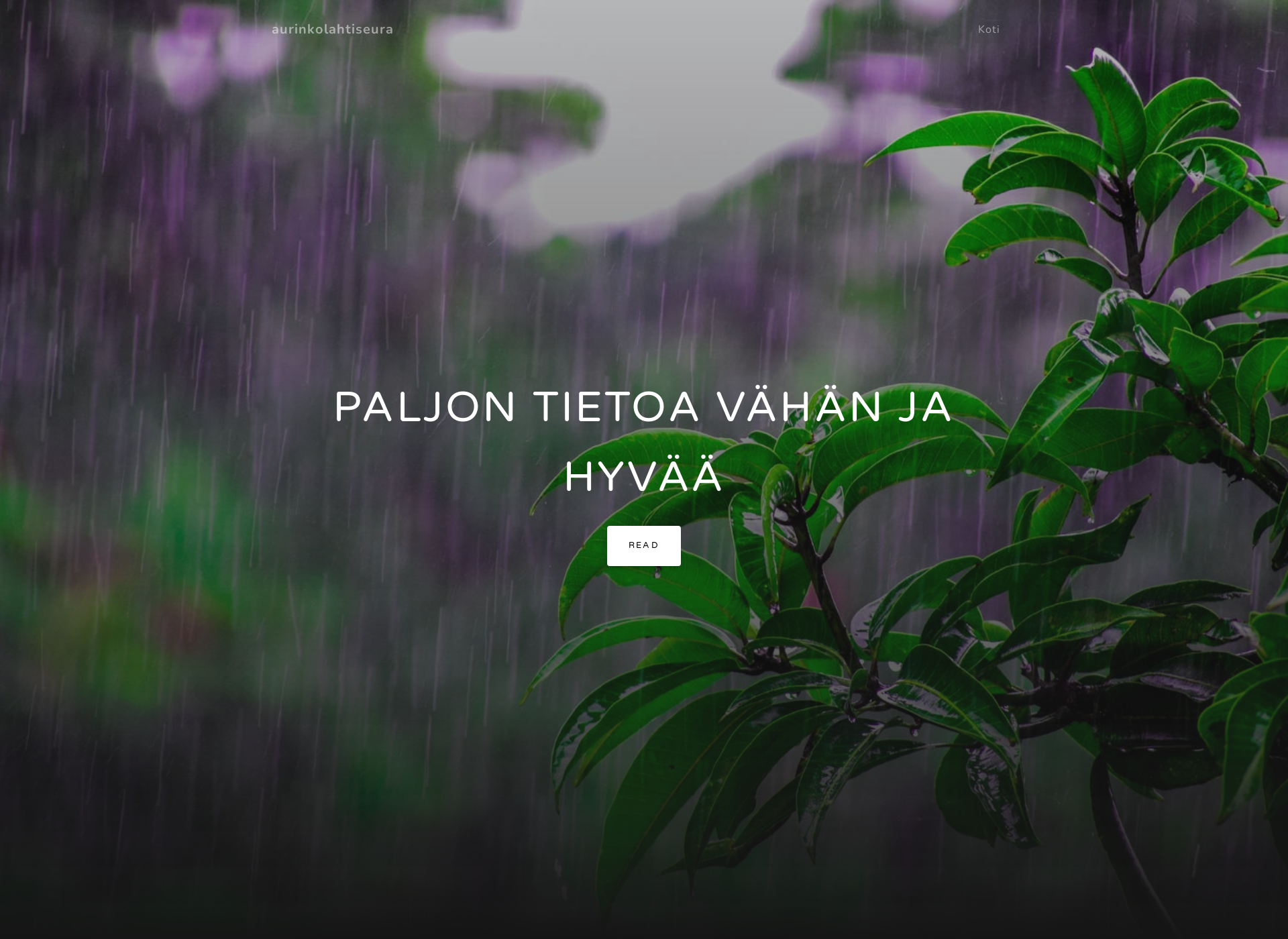 Skärmdump för aurinkolahtiseura.fi