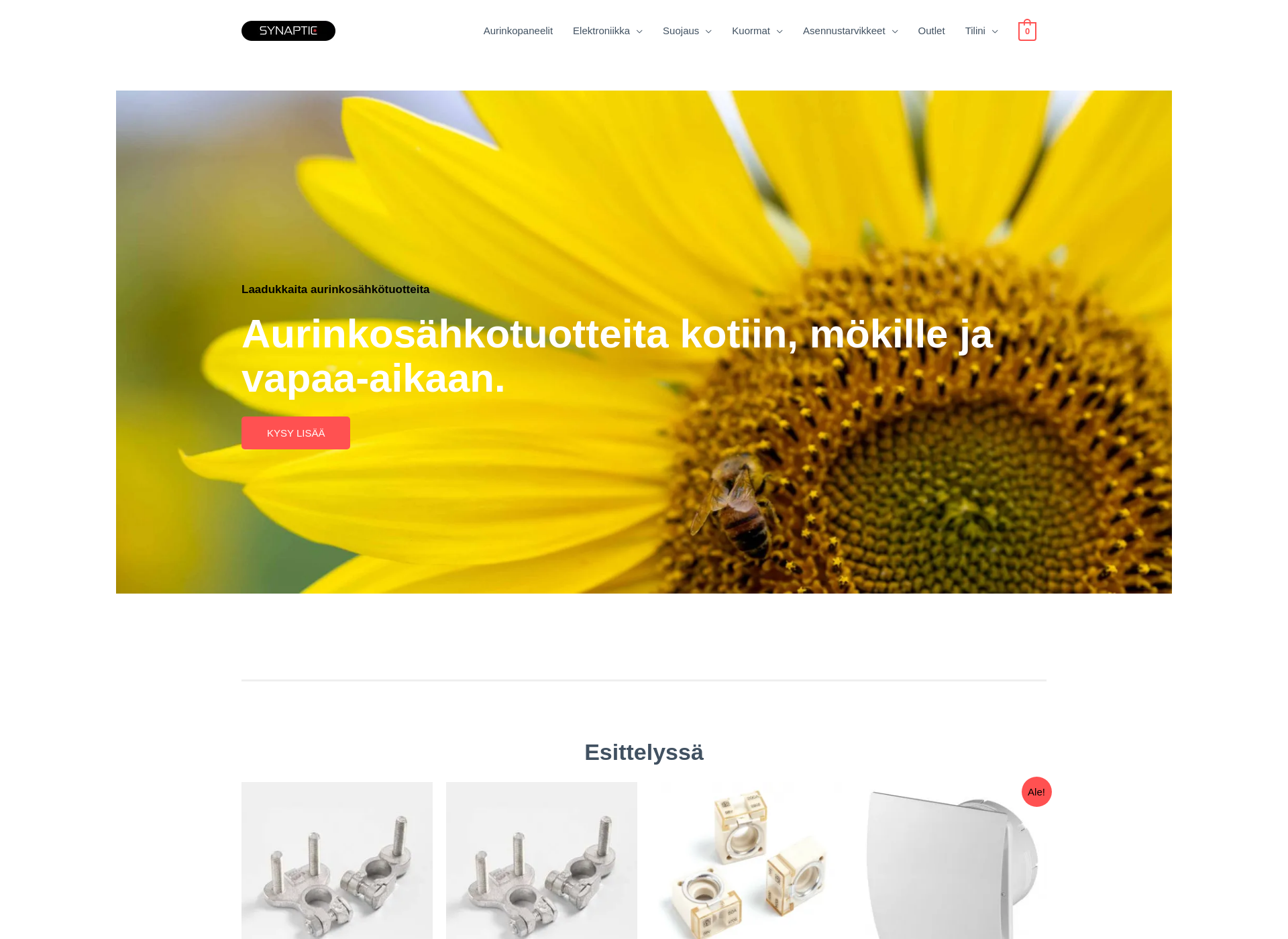 Screenshot for aurinkopaneeleja.fi