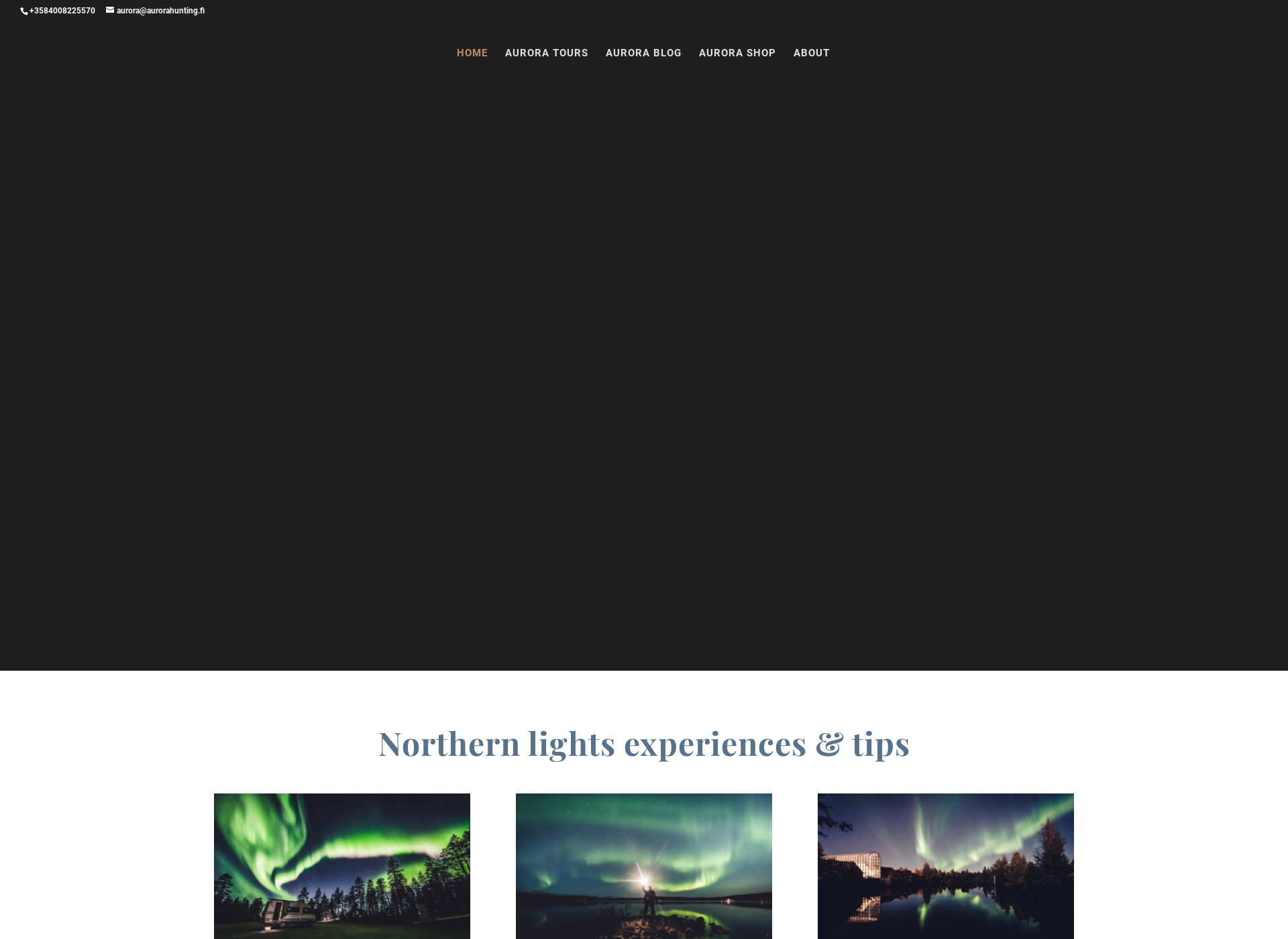 Screenshot for aurorahunting.fi