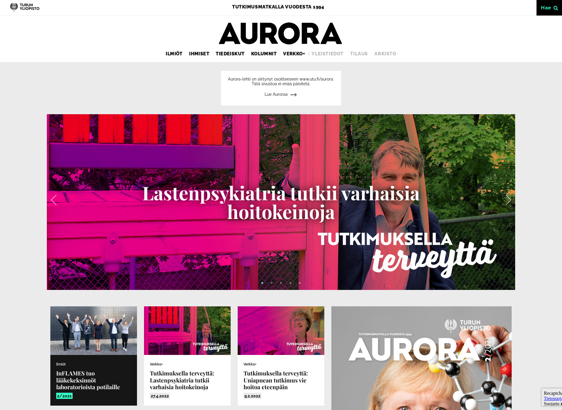 Screenshot for auroralehti.fi