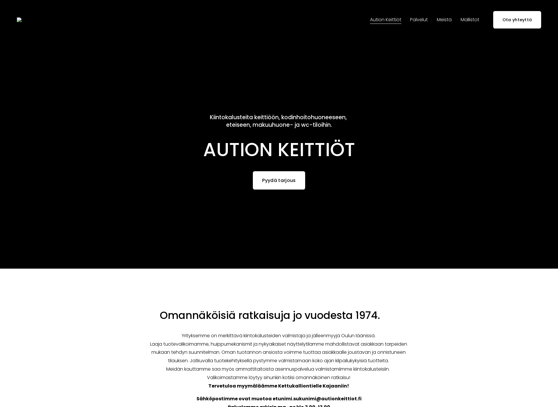 Screenshot for autionkeittiot.fi
