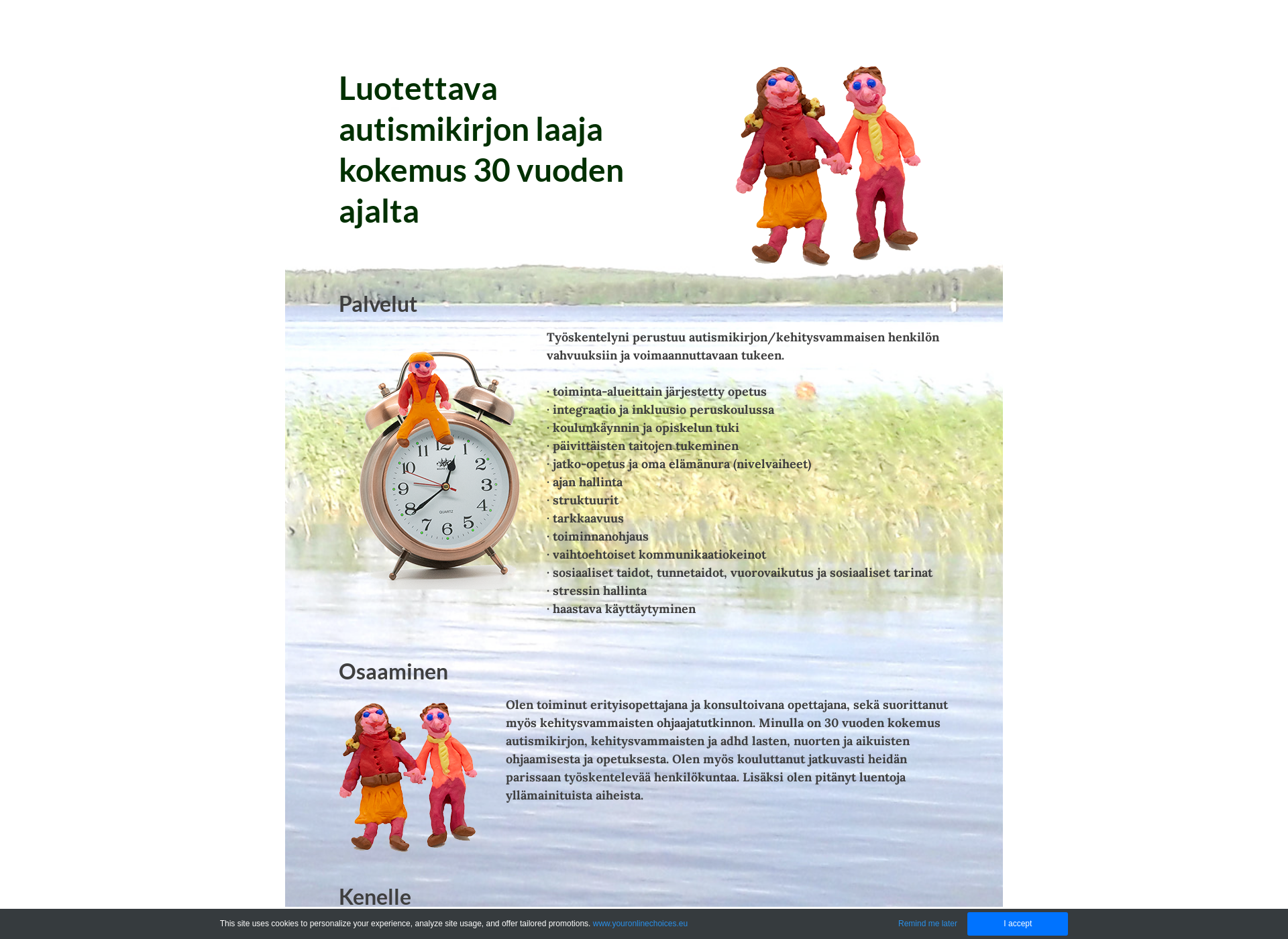 Skärmdump för autismituki.fi