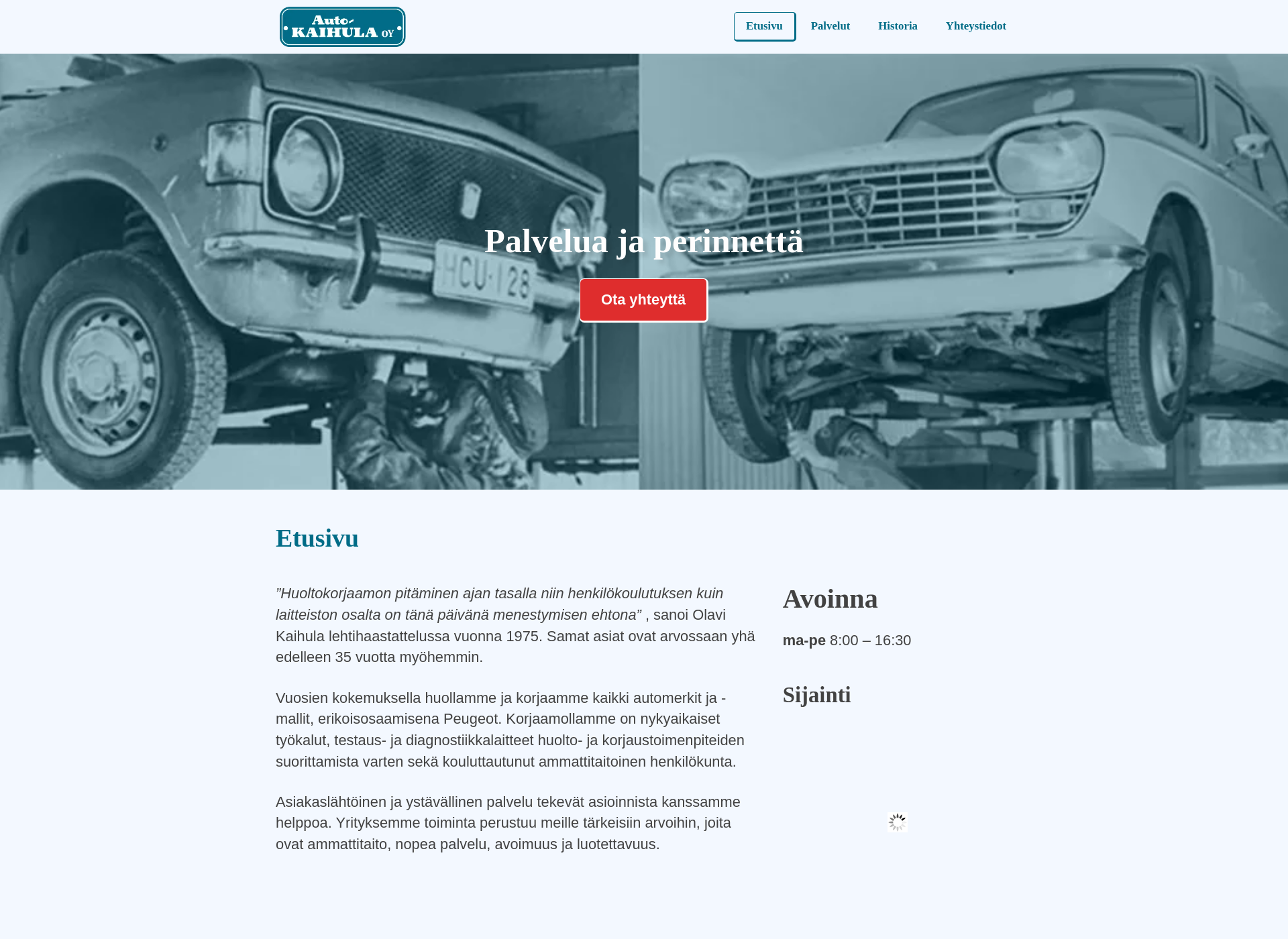 Screenshot for auto-kaihula.fi