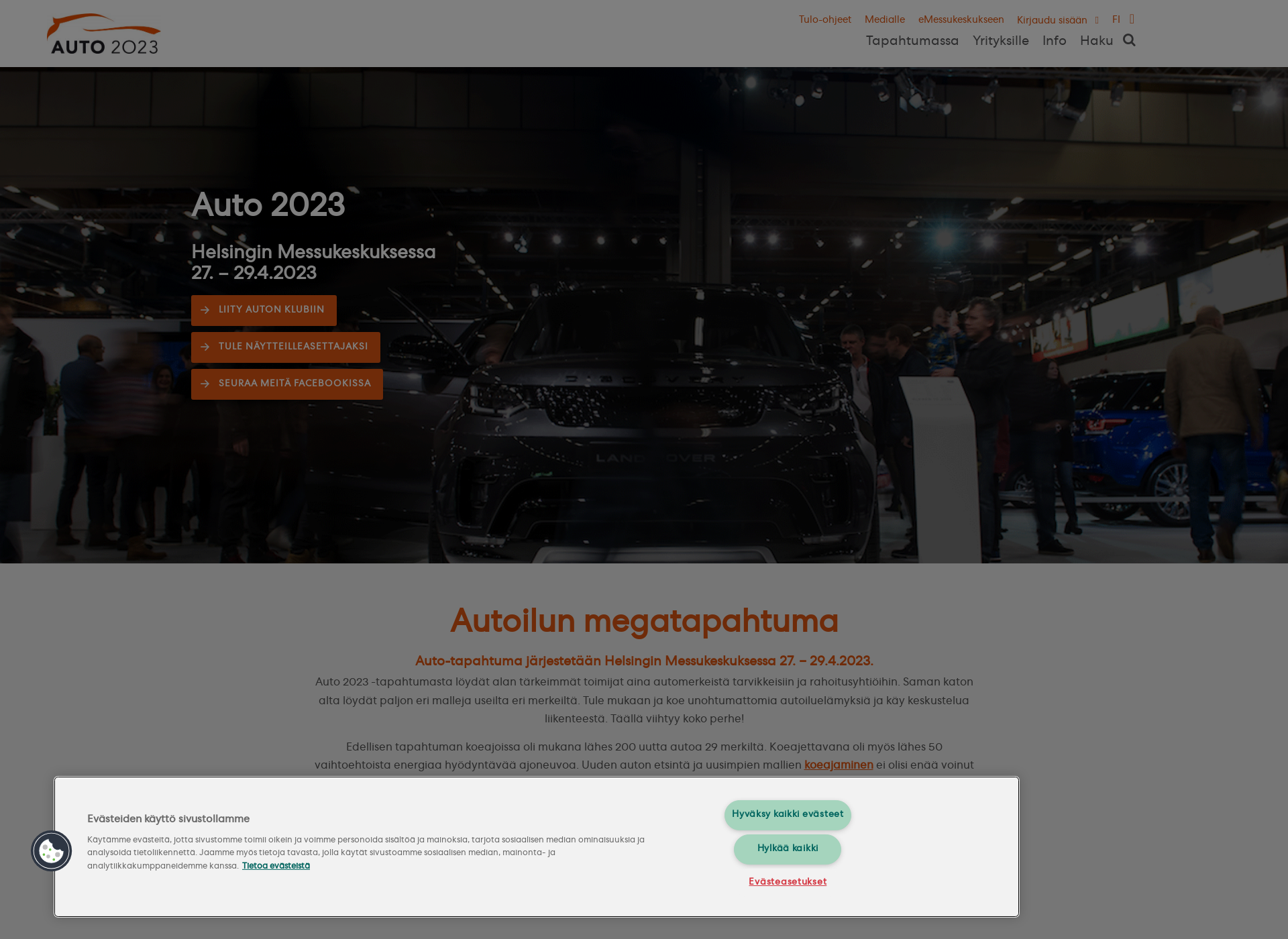 Skärmdump för auto-messut.fi