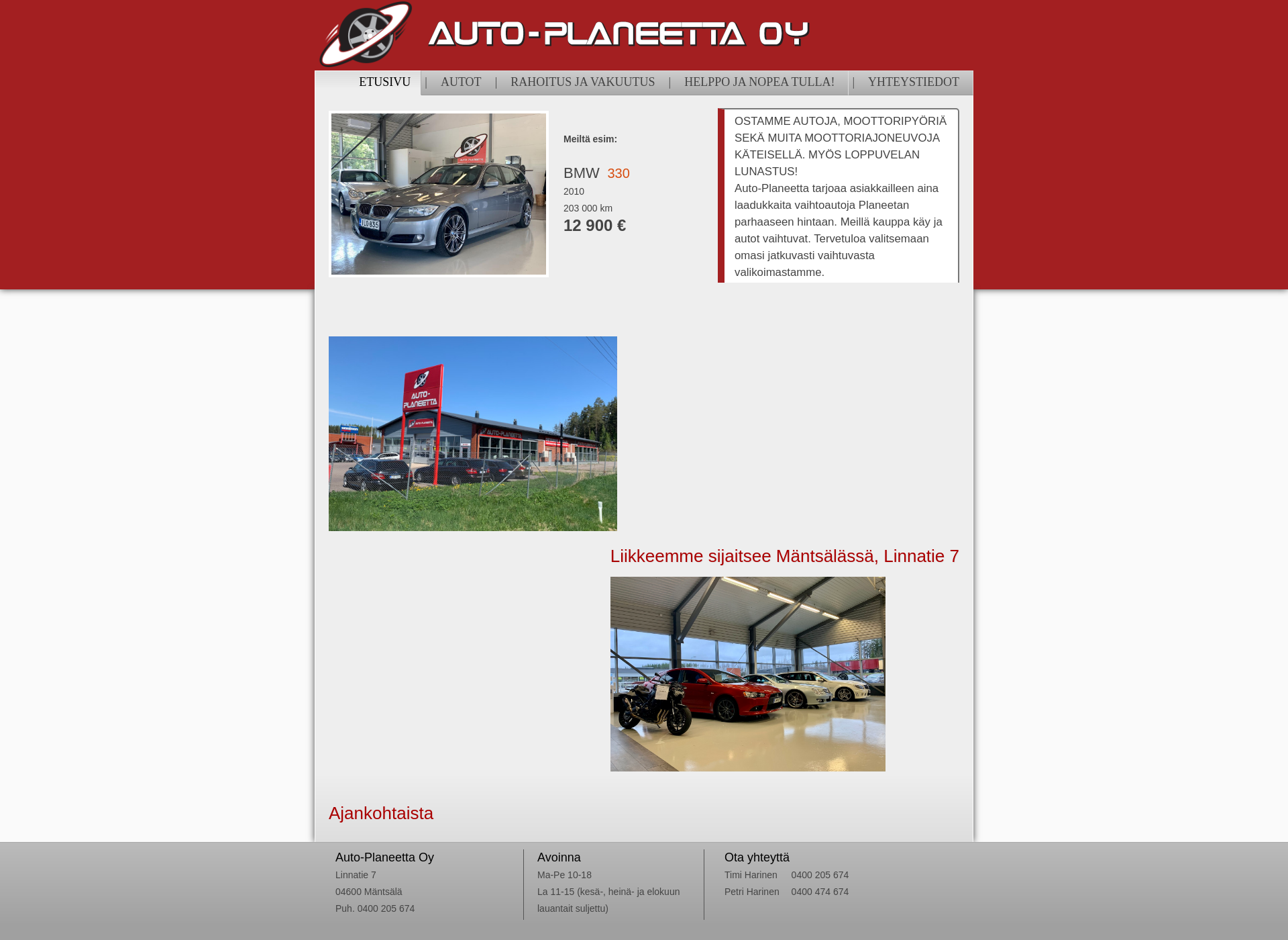 Screenshot for auto-planeetta.fi