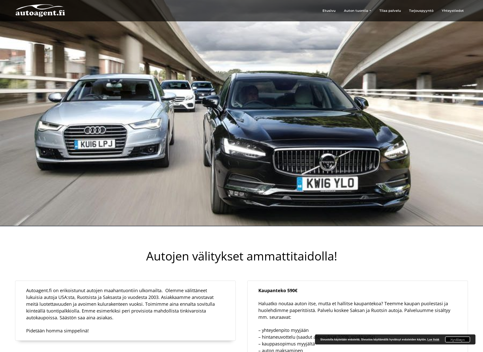 Skärmdump för autoagent.fi