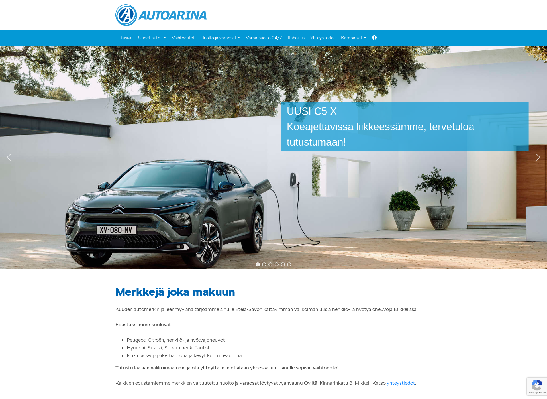 Screenshot for autoarina.fi