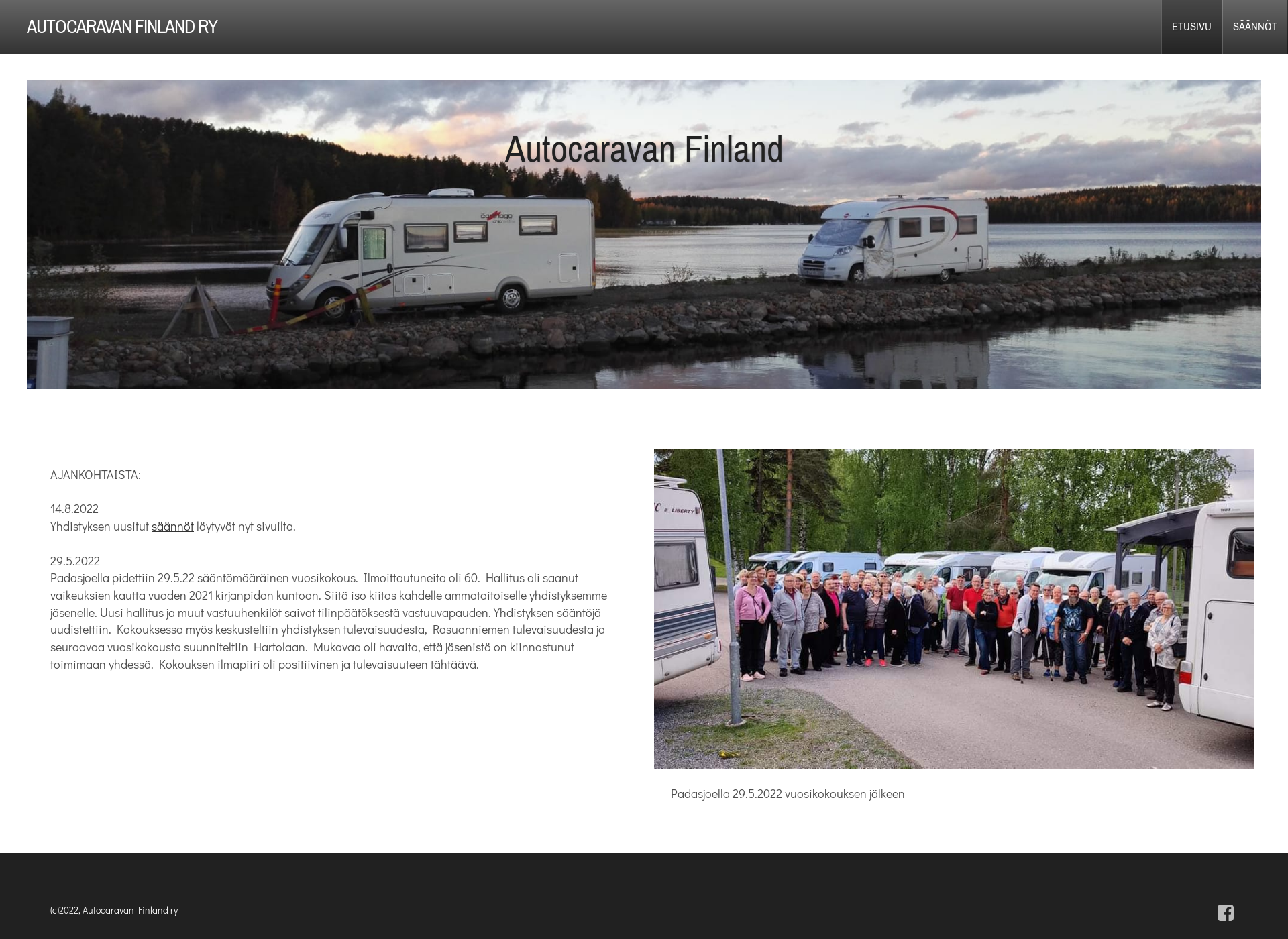 Skärmdump för autocaravanfinland.fi
