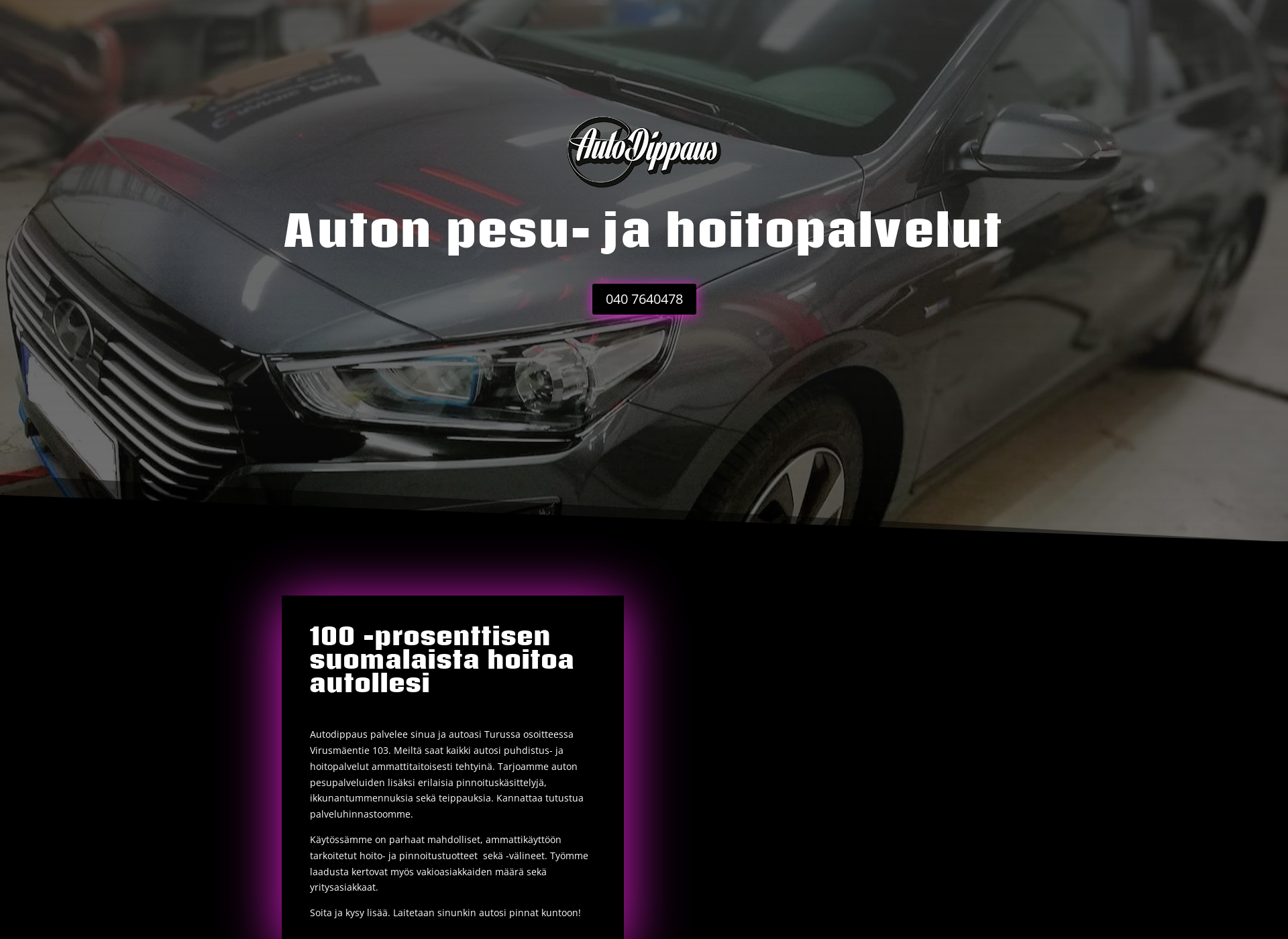 Skärmdump för autodippaus.fi