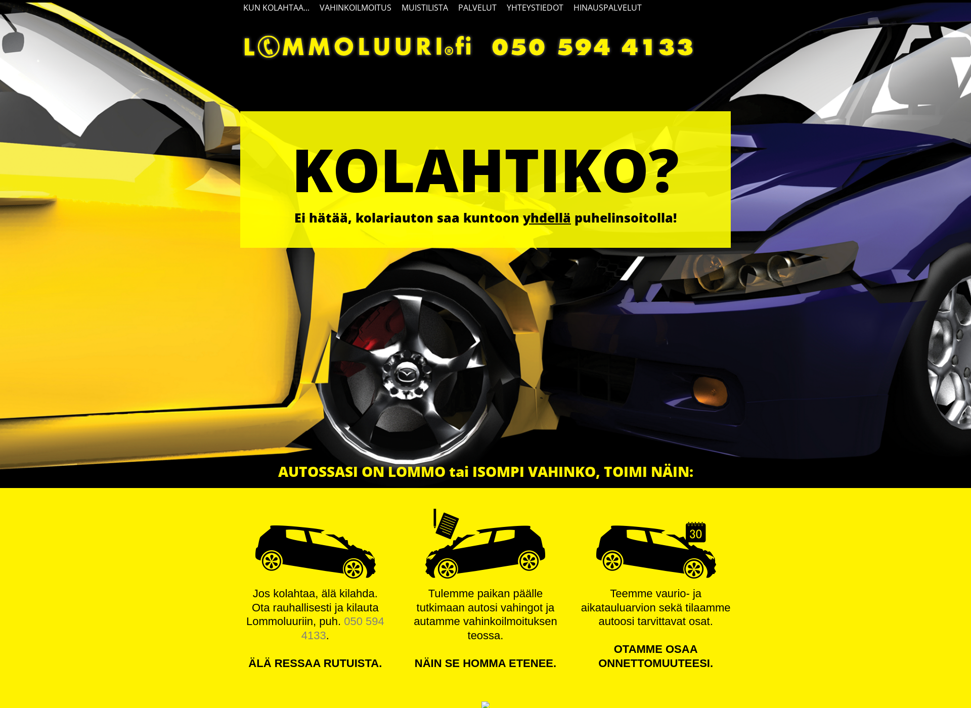 Skärmdump för autoehoste.fi