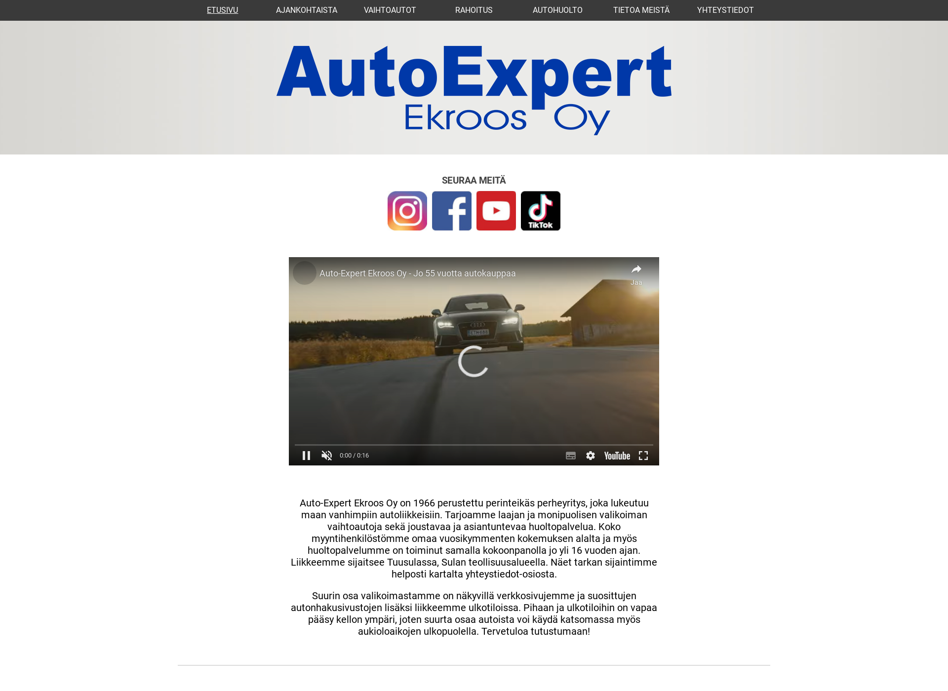 Skärmdump för autoexpert.fi