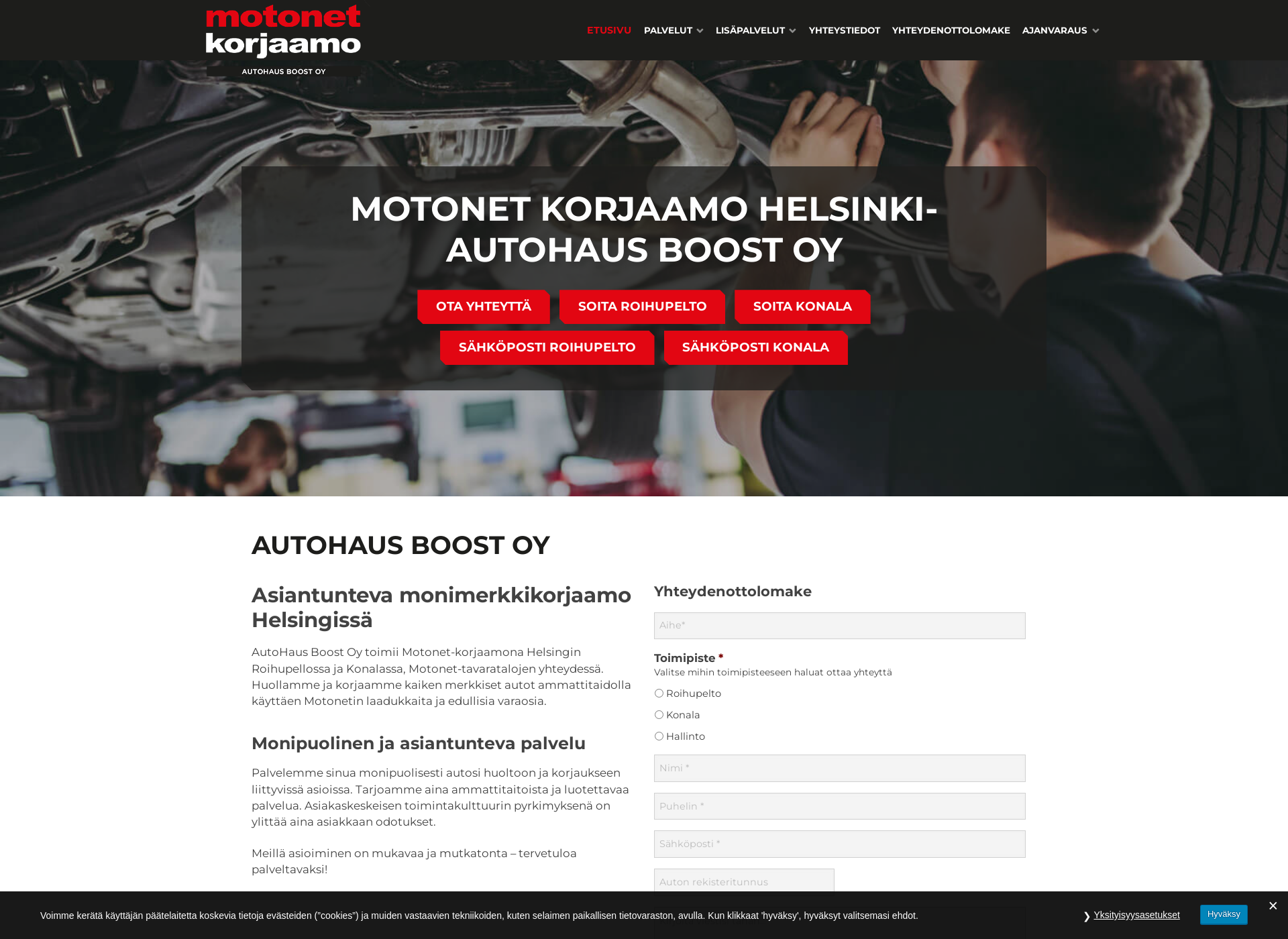 Skärmdump för autohausboost.fi