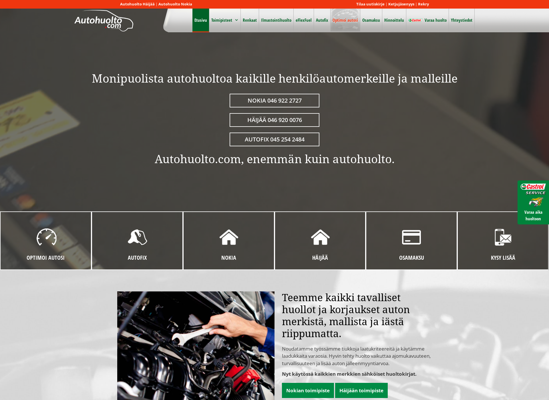 Screenshot for autohuolto.com