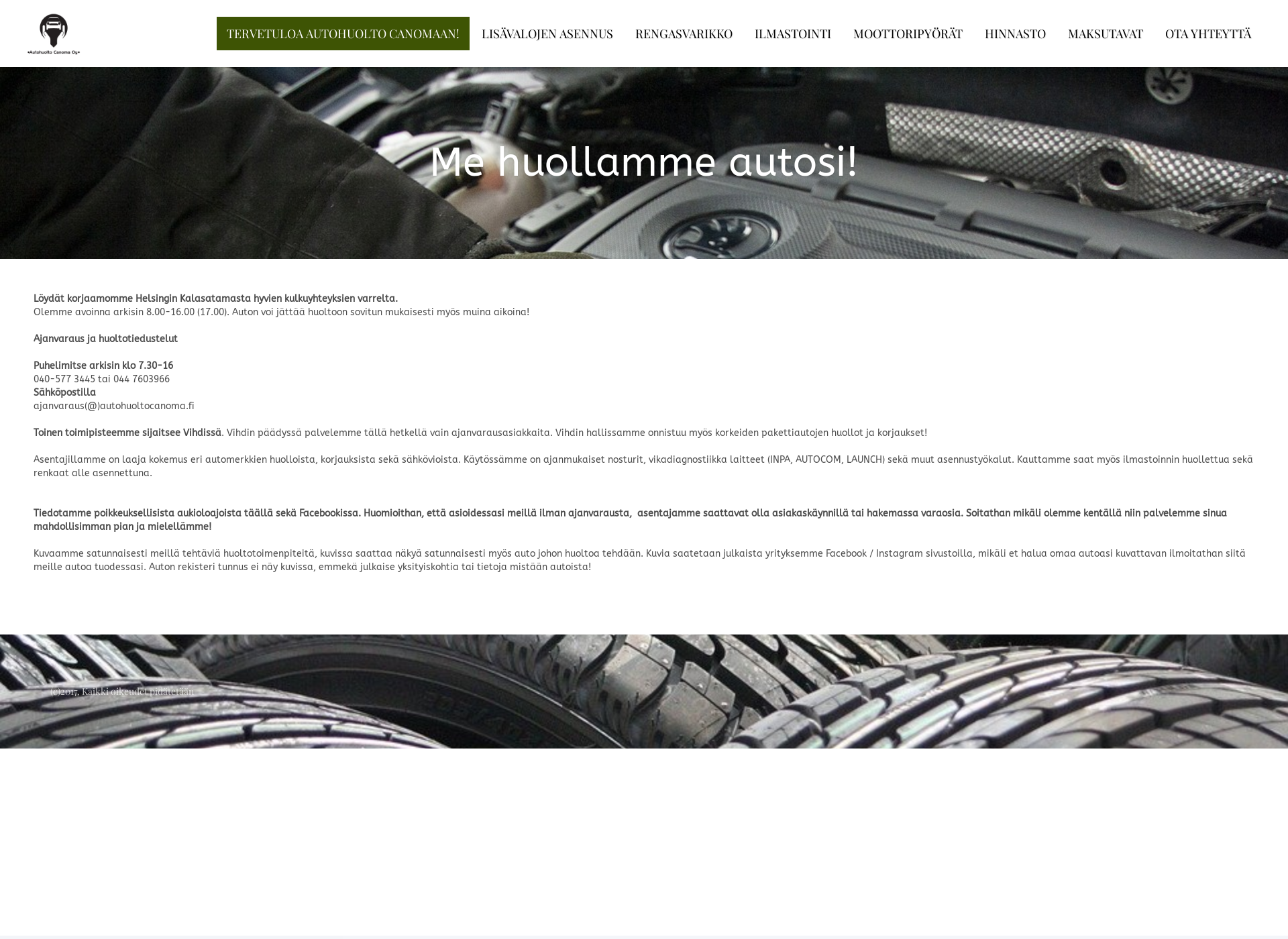 Skärmdump för autohuoltocanoma.fi