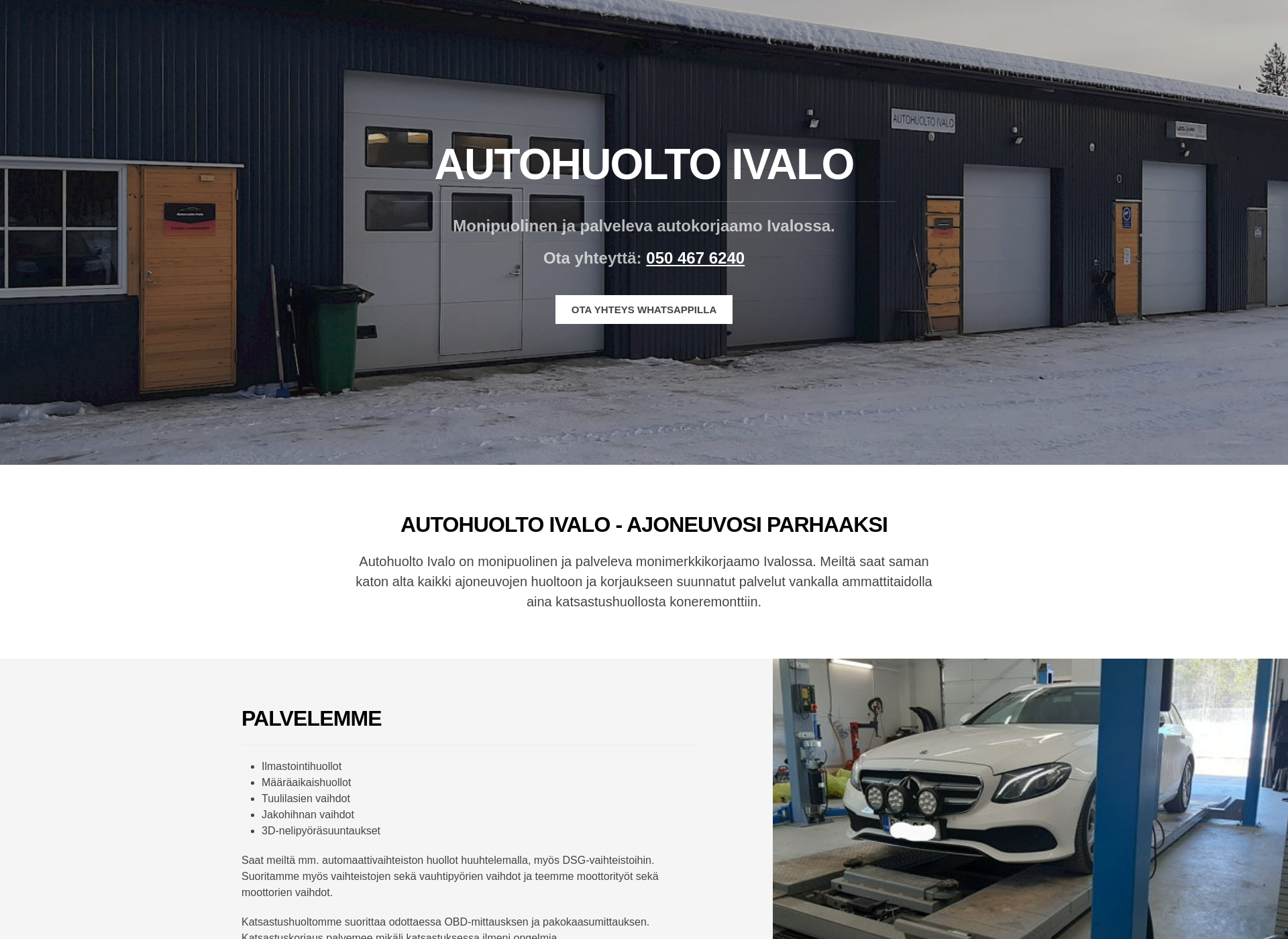 Screenshot for autohuoltoivalo.fi