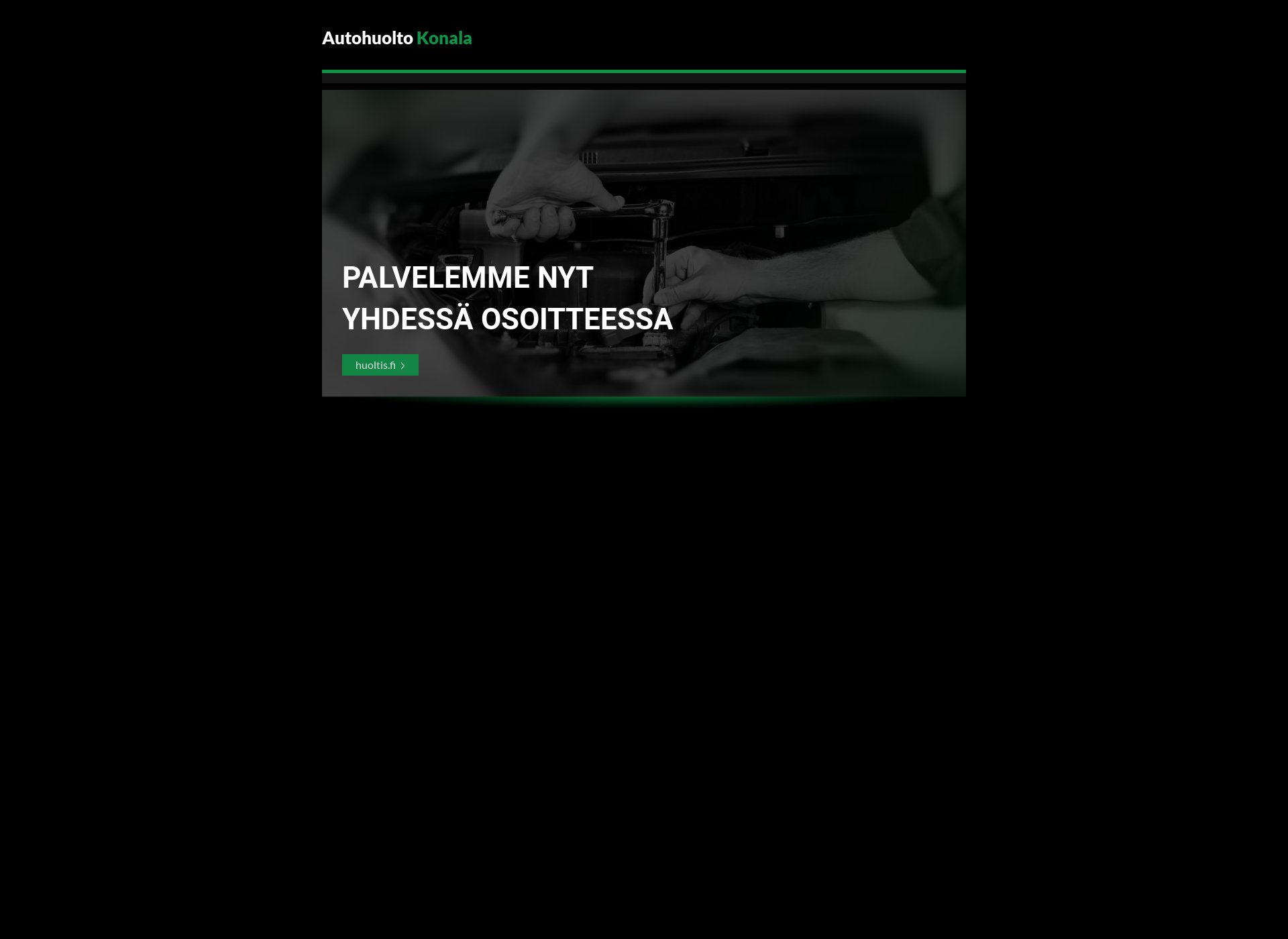 Skärmdump för autohuoltokonala.fi