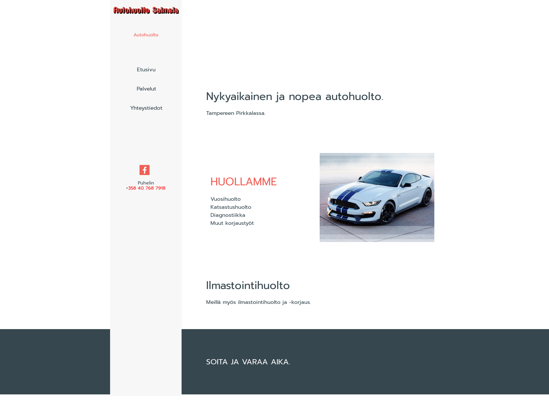 Screenshot for autohuoltosalmela.fi