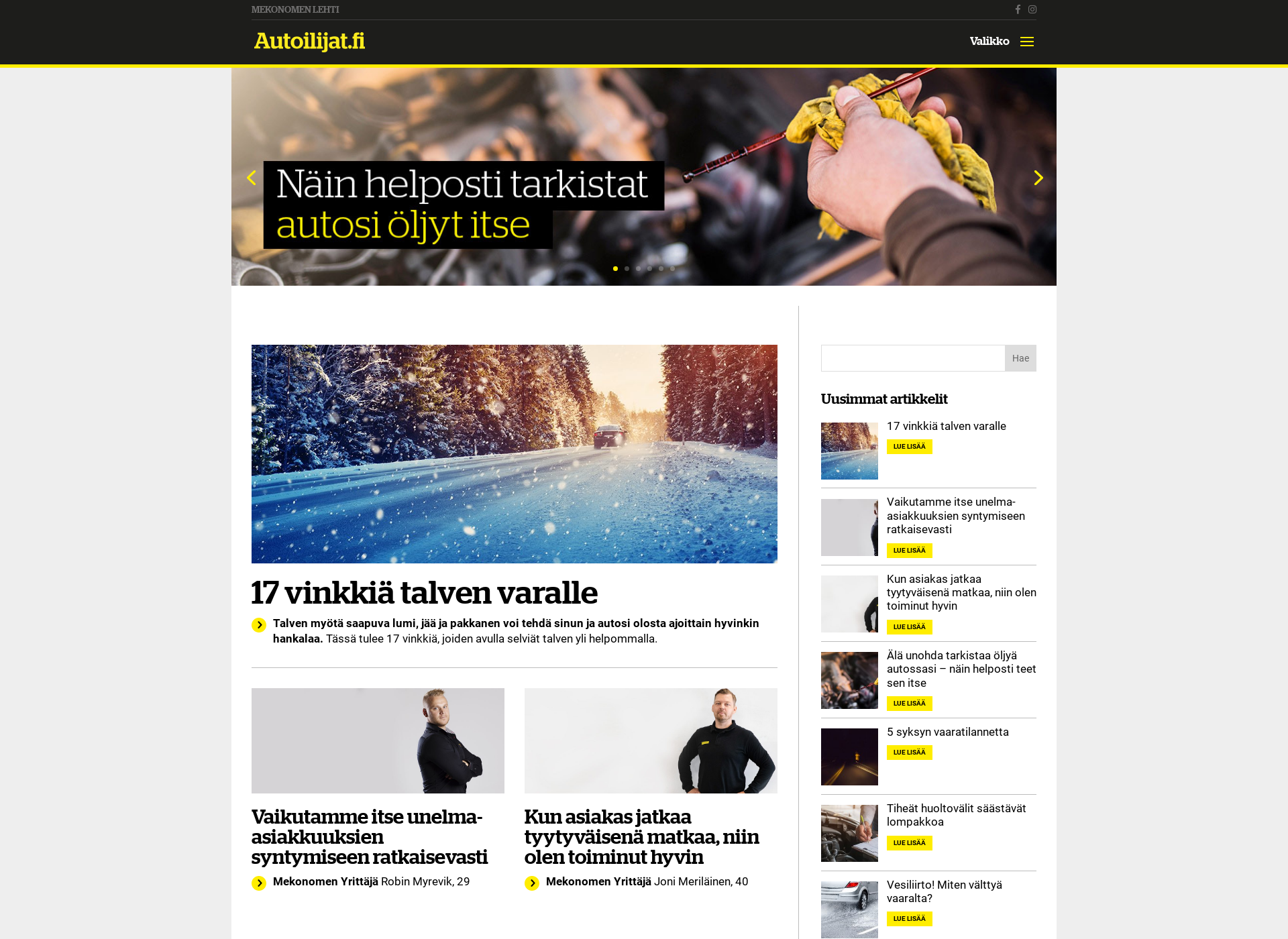 Screenshot for autoilijat.fi