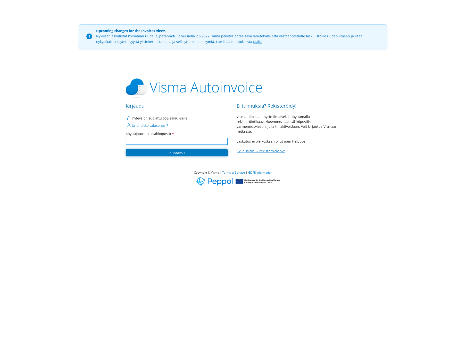 Skärmdump för autoinvoice.fi