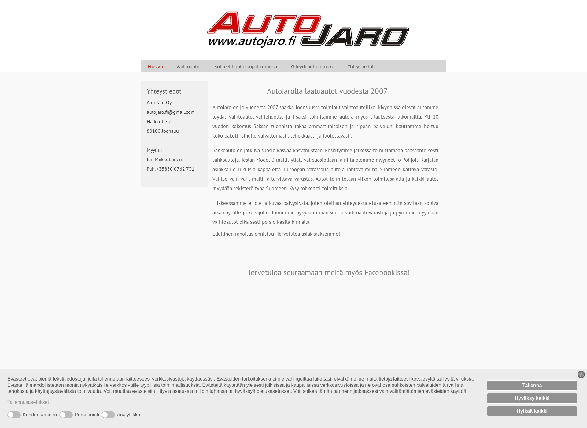Screenshot for autojaro.fi
