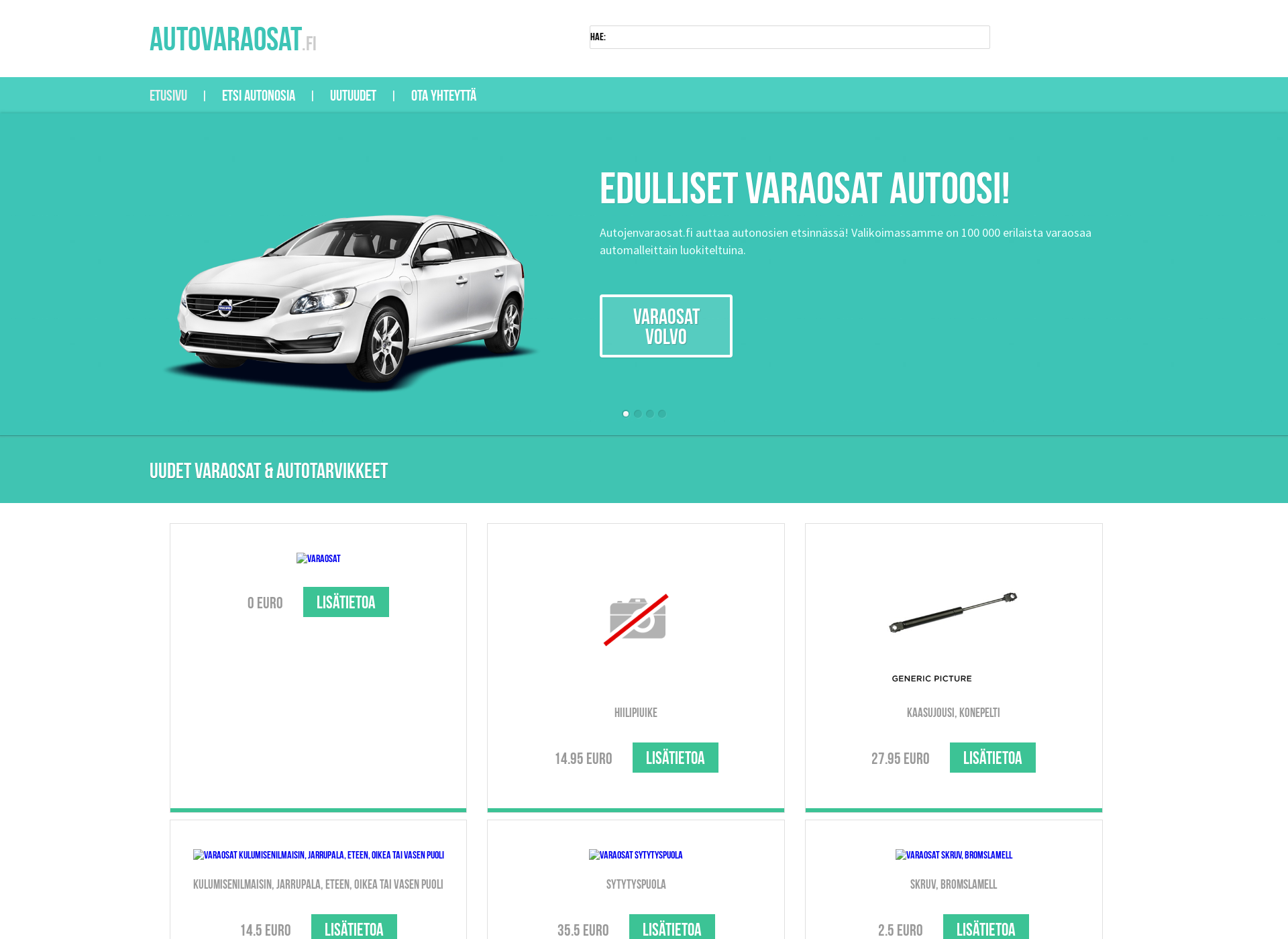 Skärmdump för autojenvaraosat.fi