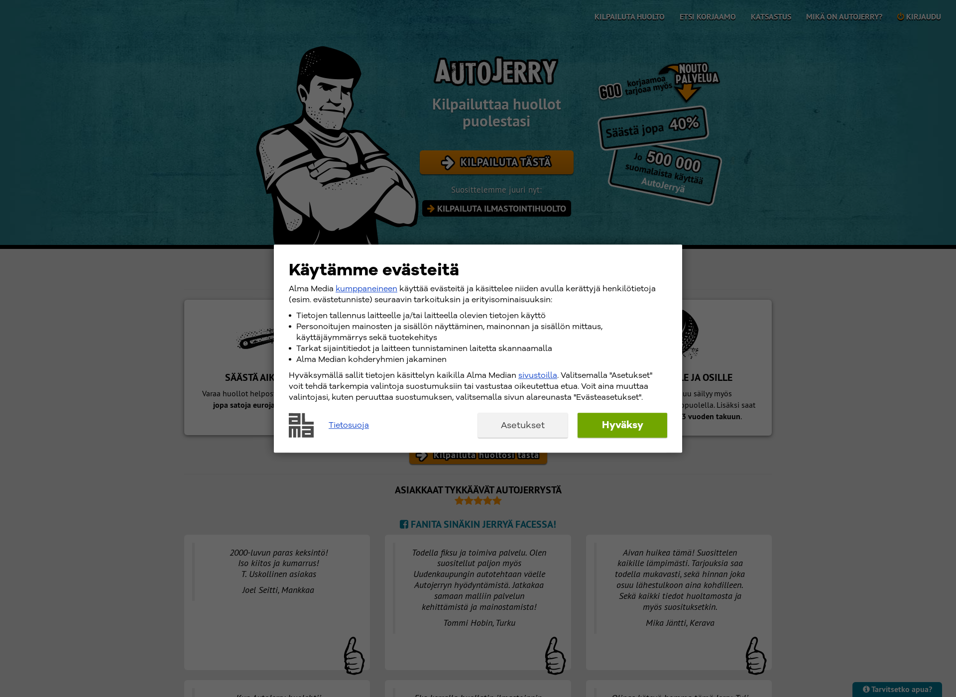 Screenshot for autojerry.fi