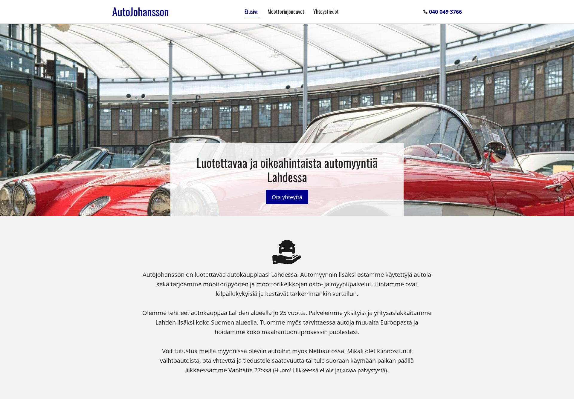 Screenshot for autojohansson.fi