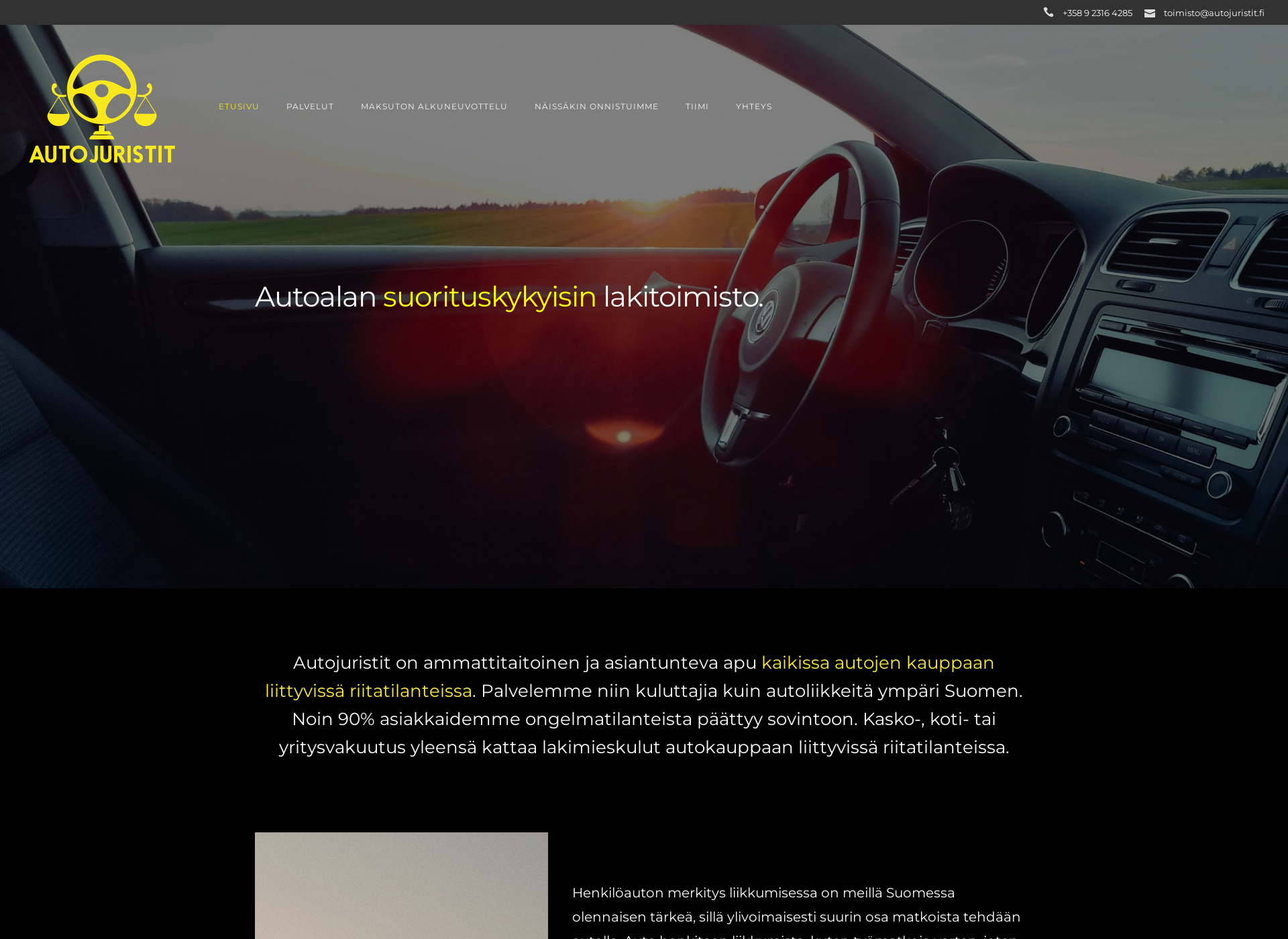 Screenshot for autojuristit.fi