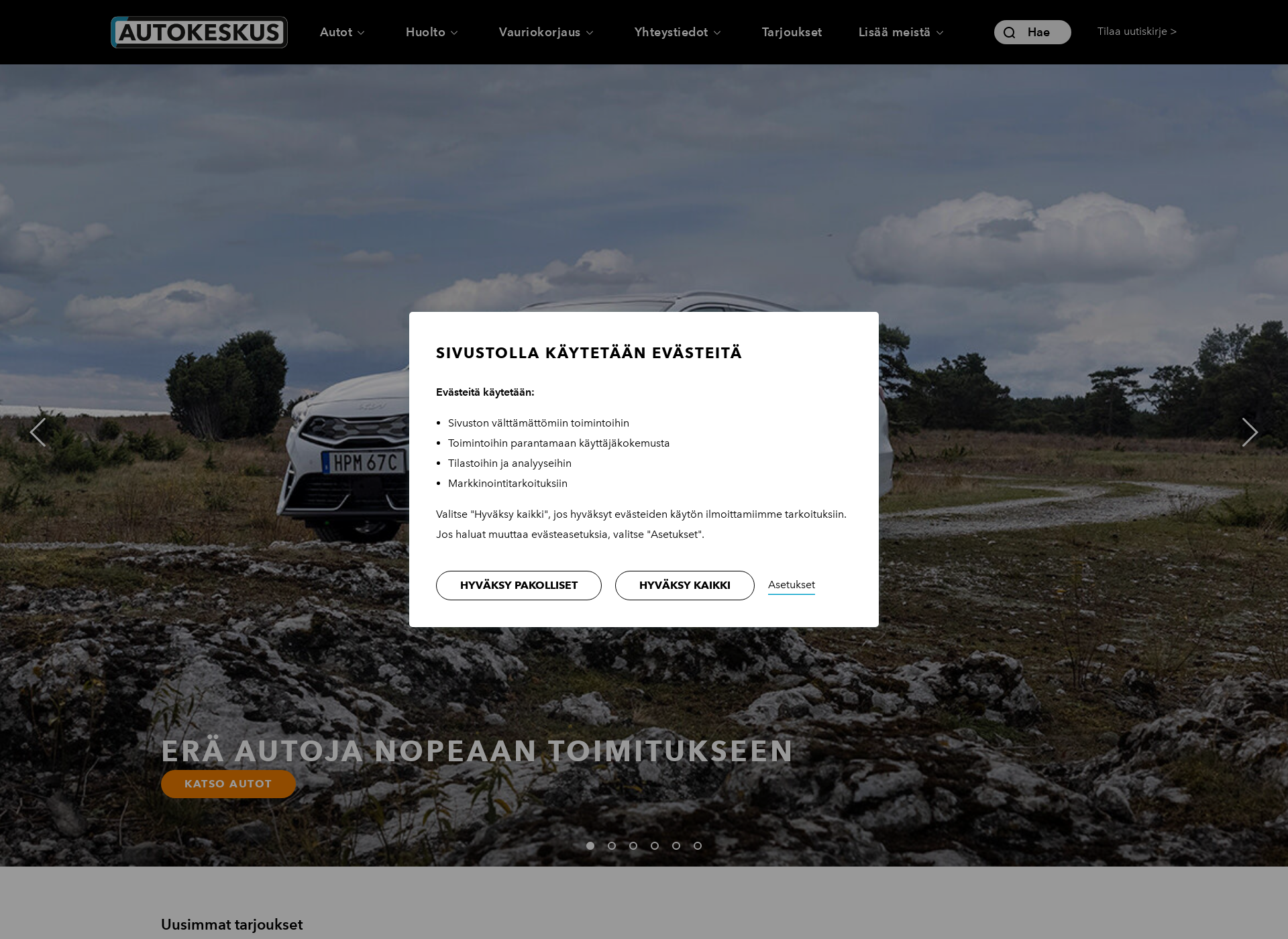 Skärmdump för autokeskus-kia.fi