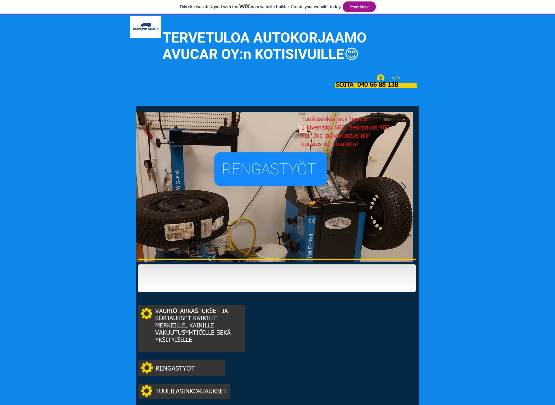 Skärmdump för autokorjaamoavucaroy.fi