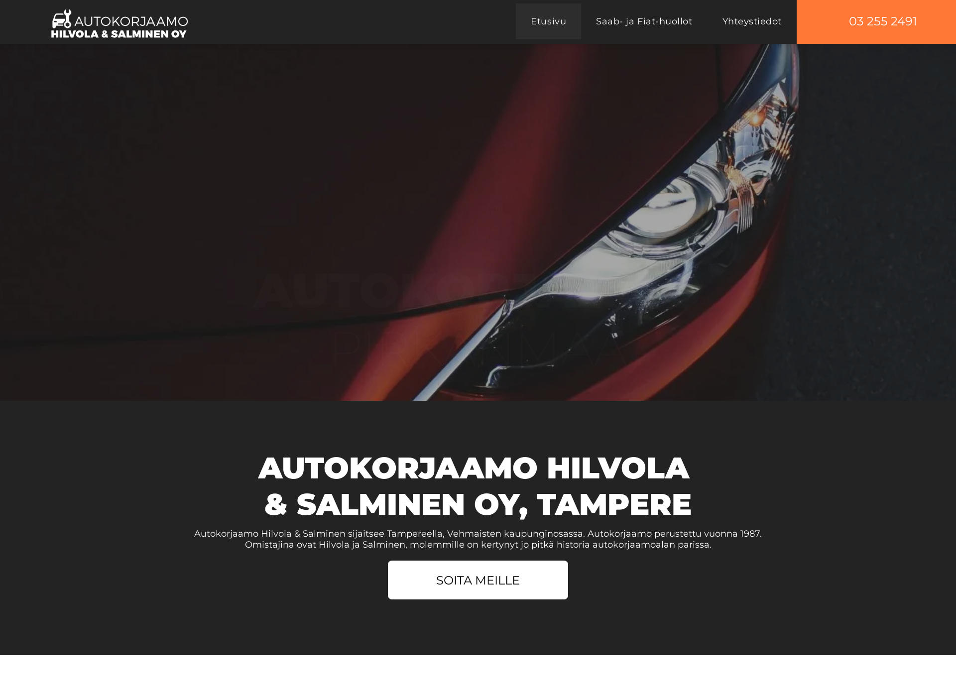 Screenshot for autokorjaamohilvolasalminen.fi