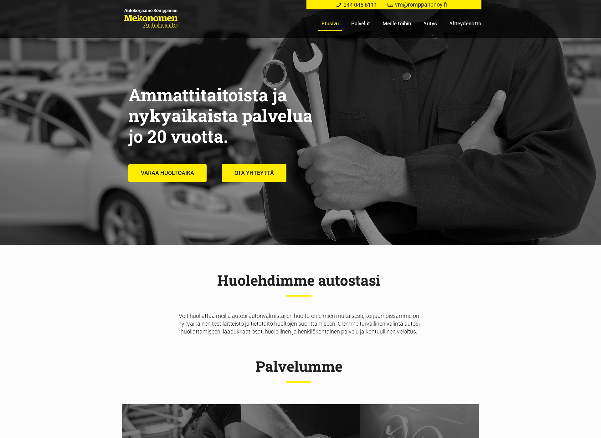 Screenshot for autokorjaamot.fi