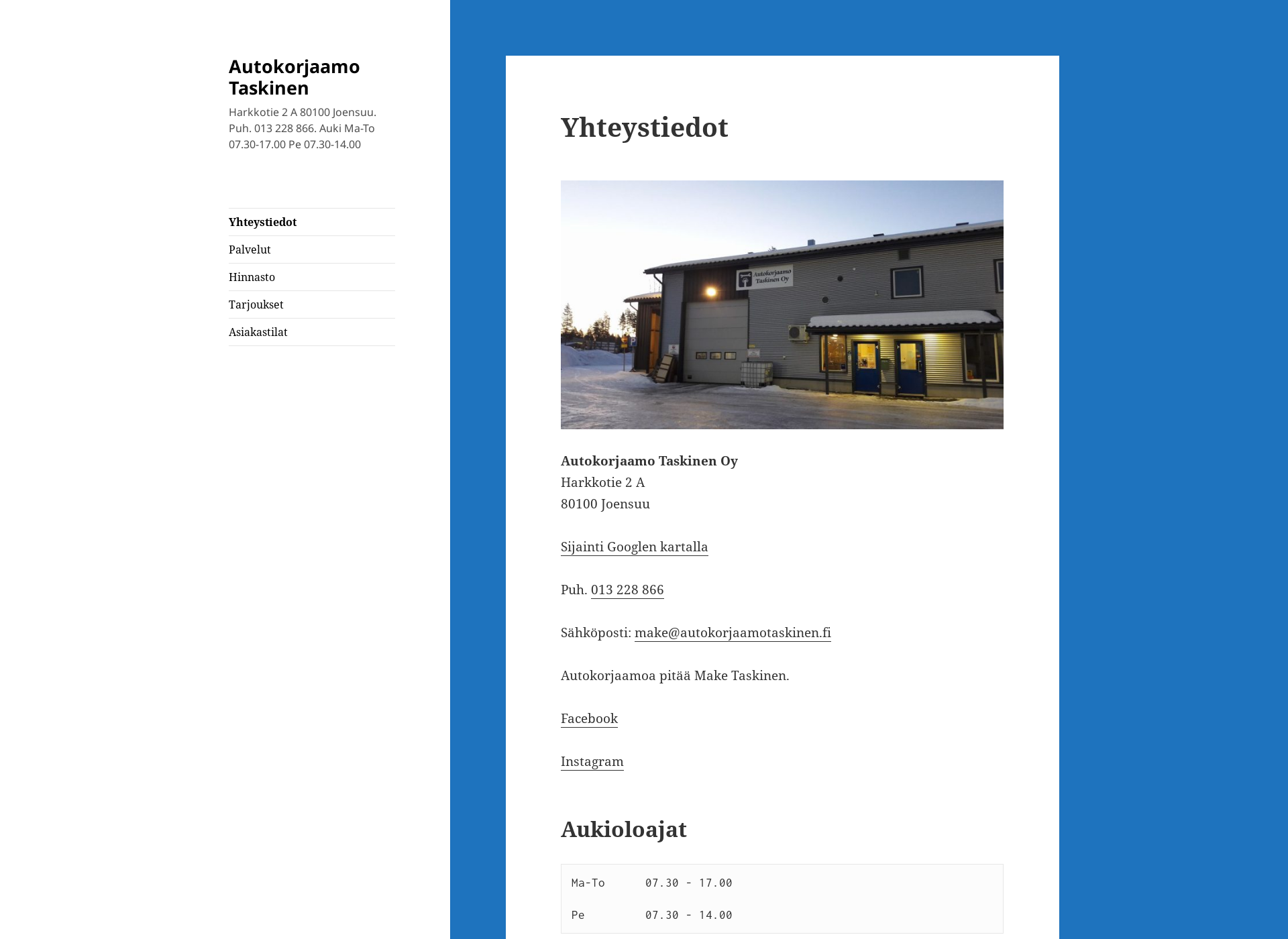 Screenshot for autokorjaamotaskinen.fi